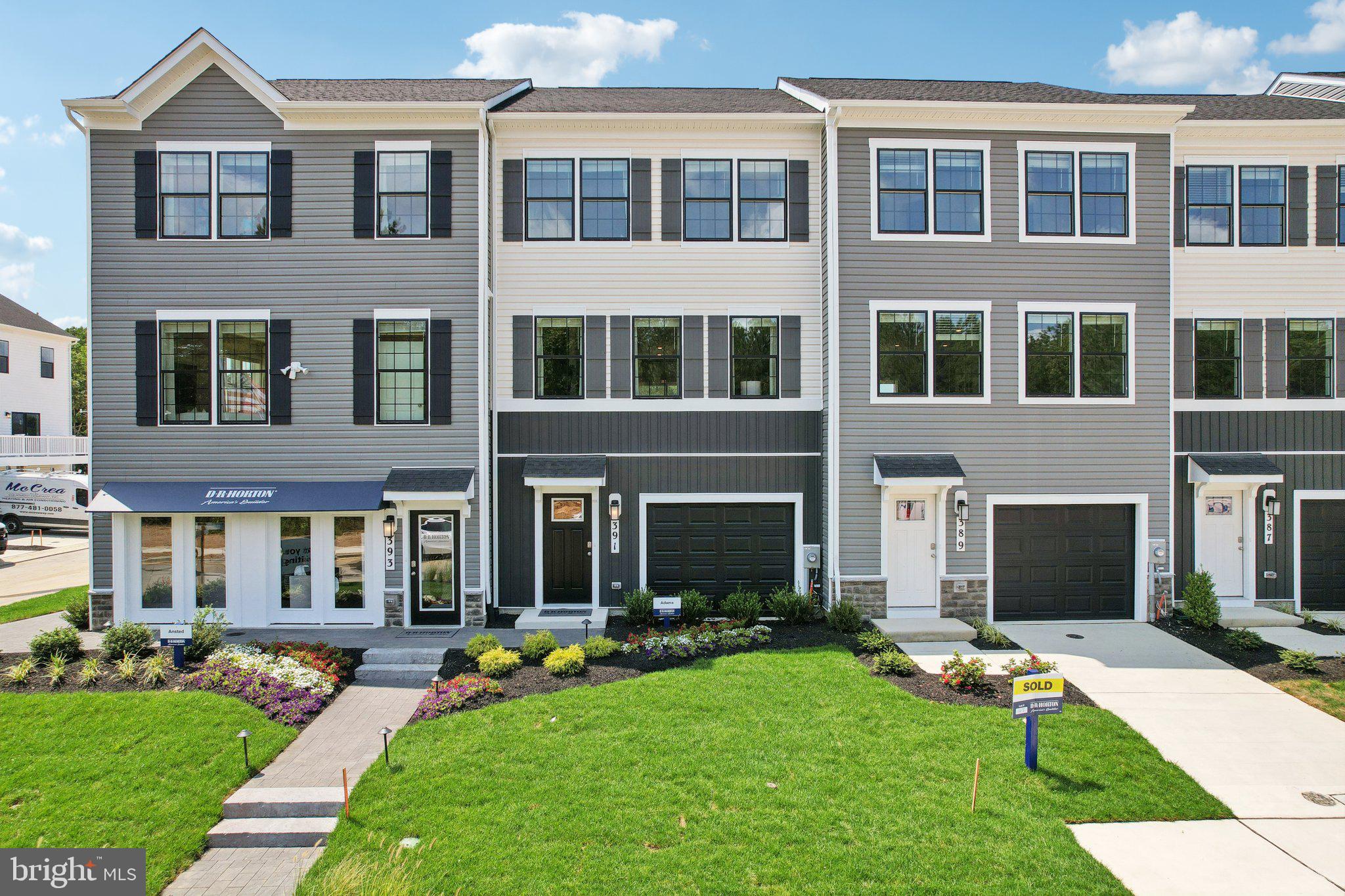 The Adams townhome design by D.R. Horton offers a cozy and modern living space spanning 1,889 sq. ft., featuring 3 bedrooms, 3.5 bathrooms, and a 1-car garage. This home includes top-of-the-line amenities, such as granite countertops, stainless steel appliances, and recessed lighting in the kitchen. With D.R. Horton's smart home features, below market interest rates, and generous closing assistance, this home provides exceptional value. Customize the lower level bonus space into a rec room, home office, or 4th bedroom to suit your lifestyle. Additional highlights of the Adams design include spacious 9 ft ceilings on the main level, an oversized kitchen island, upgraded maple cabinets, stainless steel appliances, luxury plank flooring on the main level, and the inclusion of the Home is Connected technology package.