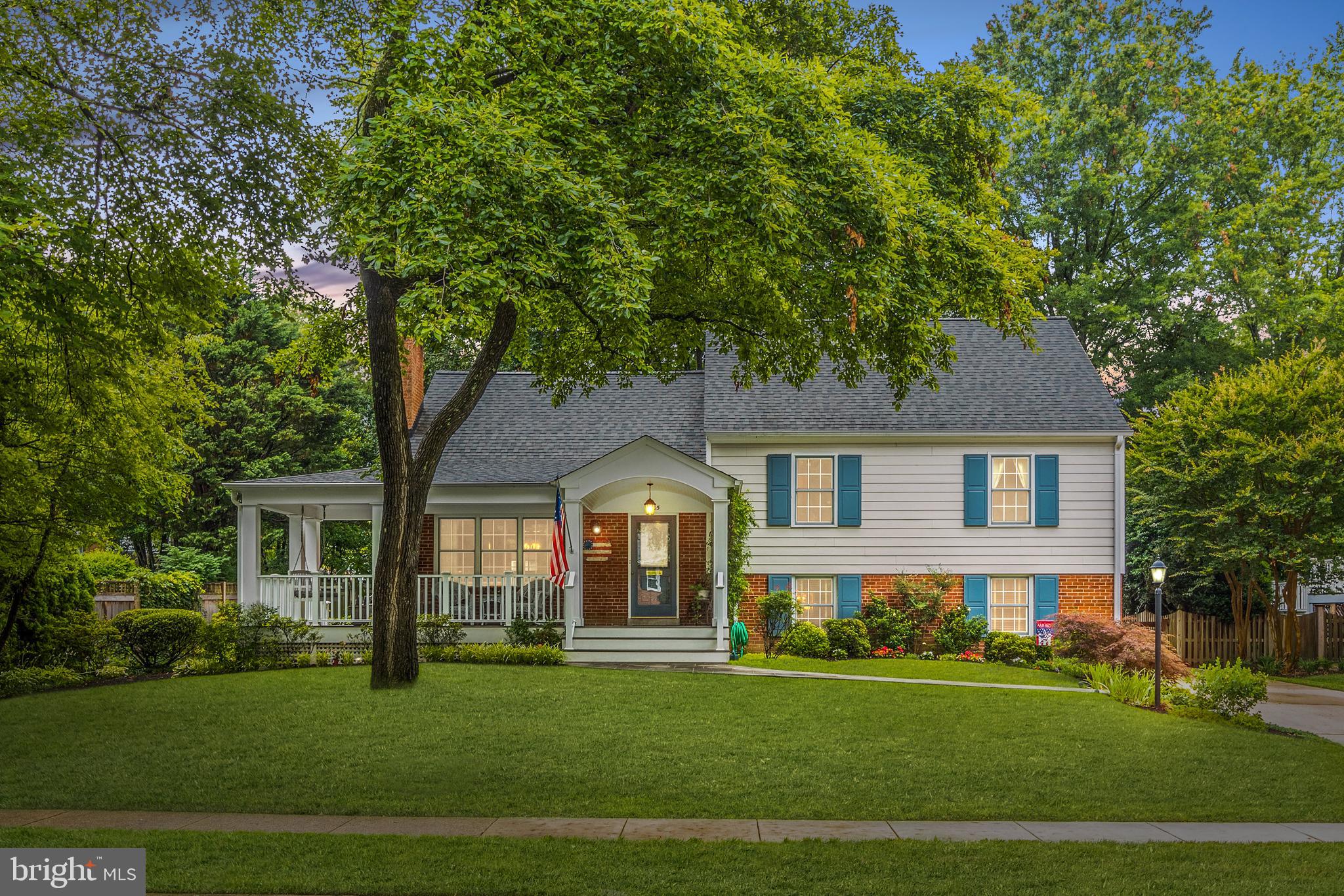 You will find it hard to choose which aspect of this incredible property will be your favorite! The custom wrap around front porch where you will spend hours outside protected from the elements watching the ‘Mayberry-esque’ neighborhood pass by? The beautifully landscaped flat and fenced backyard? Or will it be the impeccably maintained home itself with it’s many upgrades and multi-level floorplan? The 2015 remodel included a completely renovated kitchen with custom cherry cabinets, stainless steel Bosch appliances (refrigerator, dual-fuel range, dishwasher and convection microwave), and enough quartz countertops to land a small airplane! This major remodel in 2015 also included all new bathrooms with quartz and granite countertops and custom showers, double-hung windows throughout, a gas fireplace, recessed lighting, replacing the roof with upgraded architectural shingles, and surrounding the exterior with high end, cement-based Hardiplank siding! Plus two Trane air conditioning units and an irrigation system to maintain the ‘best in show’ landscaping.  Located in the truly coveted Riverside Gardens subdivision of Fort Hunt (Alexandria), this home with it’s tree lined roads is just down the street from the George Washington Parkway with it miles and miles of jogging & bicycle trails along the Potomac River and arguably the easiest commute to the Pentagon, Washington DC and Ft Belvoir that you can find in Northern Virginia.