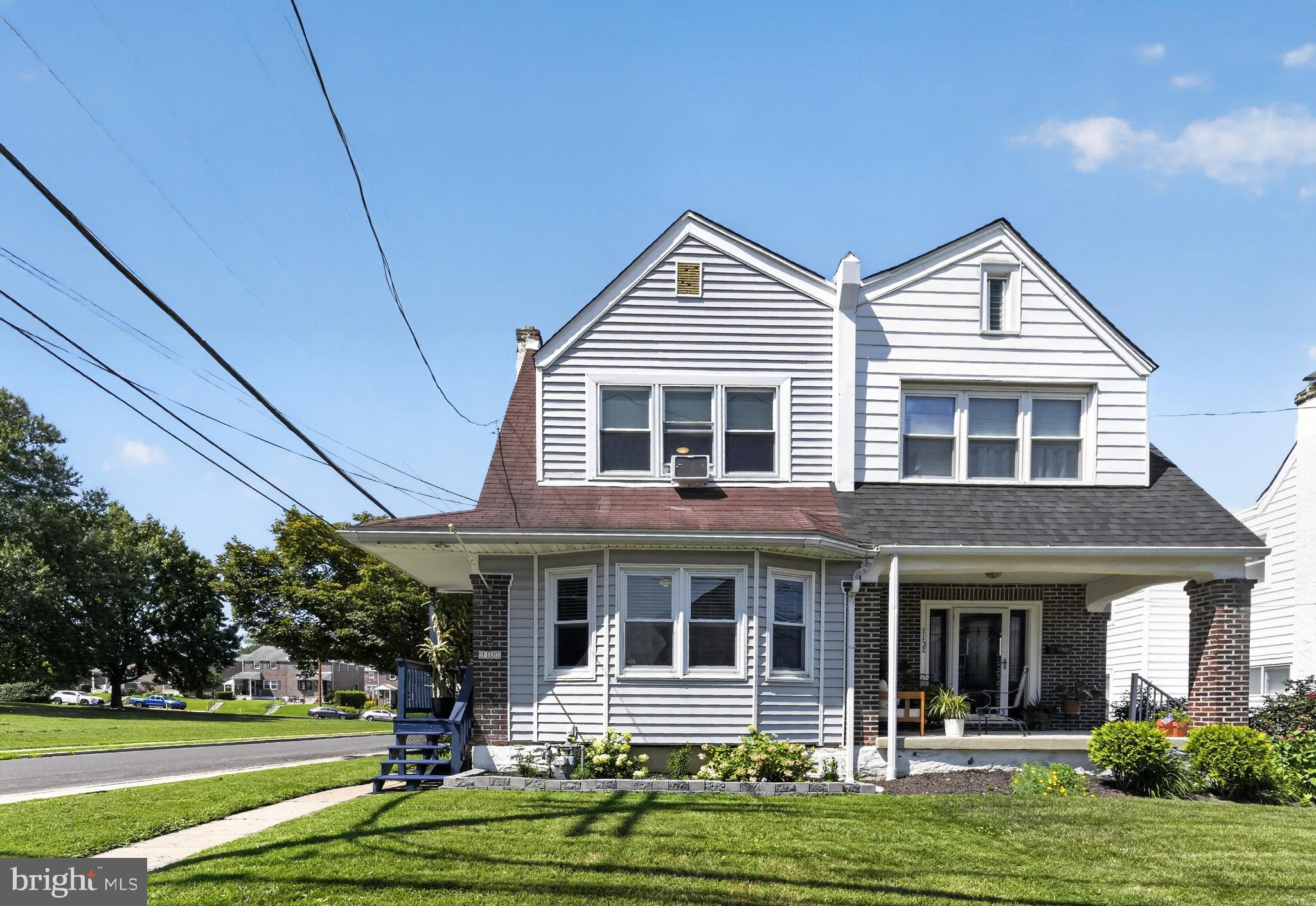 ** Offer Deadline has been set for 8pm Sunday 7/26. All offers will be considered** Welcome home to 1100 Harding Drive in Havertown — a beautifully updated twin home offering the perfect blend of character, modern updates, and everyday comfort. Ideal home for a first-time buyer or an investor looking to add a strong property to their portfolio, this home sits on a corner lot at the end of the block, directly across from Hillcrest Elementary, giving the outdoor space a more open,  feel than others on the street.

Step through the front door into an enclosed front porch — a bright, flexible space perfect for a work-from-home setup or a quiet reading nook, with windows all around to pull in the natural light. Original brickwork and a charming built-in bookcase give this room a character you won't find in a new build.
Continue into the comfortable living room, and then to the true highlight of the home: the kitchen, fully remodeled in 2024. Enjoy your morning coffee at the coffee bar and oversized island, finished with striking quartzite countertops. A convenient powder room was also added in 2024 just off the back of the kitchen, also with a door leading to the side yard and detached garage — ideal for storage or a workshop.
Upstairs you'll find three well-sized bedrooms and a full bath. New carpet and new flooring throughout make this home genuinely move-in ready. The large basement currently serves as storage but offers unlimited potential for finished living space, a home gym, or a workshop.

The location is hard to beat — adjacent to Hillcrest Elementary and walkable to Dermond Recreation Area and Quarry Center shopping. Just off Township Line Road, you'll have easy access to shopping, dining, parks, and major roadways.

Comfort, character, and versatility — this one checks every box. Schedule your showing today before it's gone!