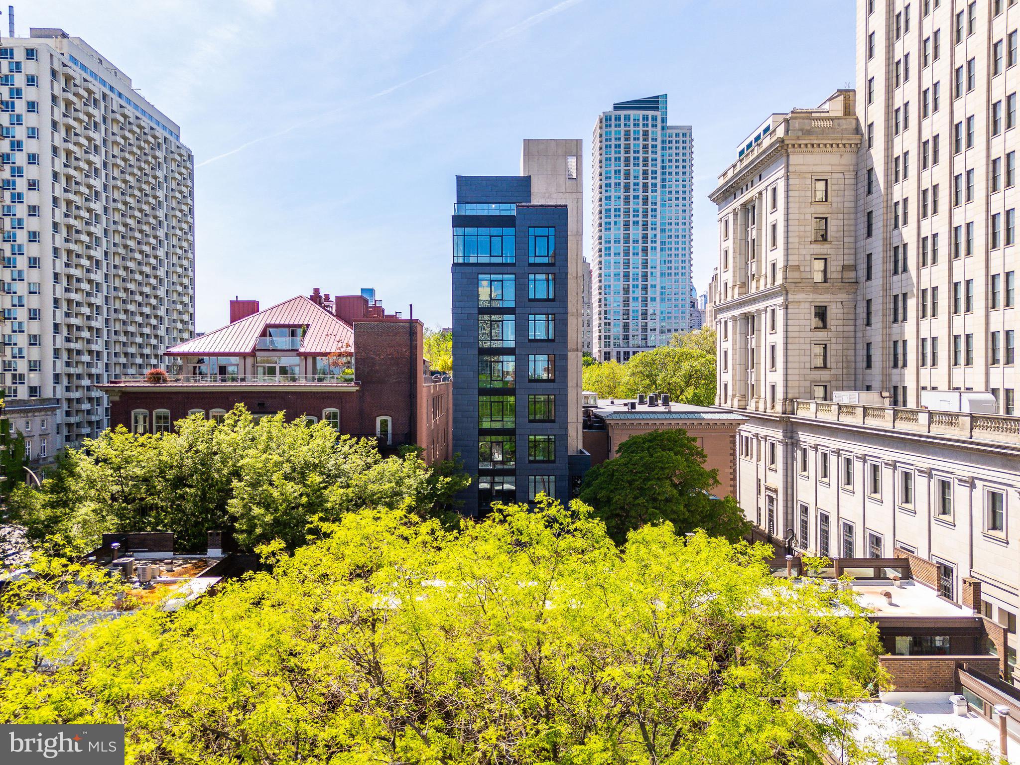 An Iconic Location Built for the Visionary.
Introducing The Dilworth House ​- a masterful blend of architectural heritage, elevated design, and modern sophistication overlooking Philadelphia’s iconic Washington Square Park. Developed by Astoban Investments and brought to life by CBP Architects, the award-winning firm originally founded by Cecil Baker, this limited collection of only eight luxury residences stands among the most refined offerings in the city.

Rooted in the legacy of Mayor Richardson Dilworth, who helped lead the revitalization of Society Hill, The Dilworth House honors its past through stately Colonial Revival architecture by G. Edwin Brumbaugh, echoing the grace of Dilworth’s original 1957 mansion while embracing the craftsmanship and innovation of today’s luxury living. Behind a gated, professionally landscaped entry, residents are welcomed into a world of privacy, sophistication, and quiet grandeur.

Residence 302 offers approximately 3,260 square feet of interior space and​ a large private ​terrace directly overlooking ​t​he beauty of Society Hill. This thoughtfully designed four-bedroom, four-and-a-half-bath home combines historic character with modern comfort, featuring soaring ceilings, expansive windows, and open spaces designed for both everyday living and refined entertaining.

The chef’s kitchen by The Cut, meticulously crafted in Italy, features imported cabinetry, porcelain surfaces, and a complete suite of Gaggenau appliances, including double ovens and a built-in espresso system. The generous living and dining areas extend seamlessly to the private terrace, framing picturesque park and city views.

The primary suite enjoys ​t​ons of natural light with scenic views, a custom dressing area, and a spa-inspired marble bath with radiant-heated floors, a soaking tub, glass-enclosed steam shower, and dual vanities. Three additional ensuite bedrooms​ provide flexibility for guests, office, or studio use, each offering generous closets and Italian-imported finishes.

Building amenities include a full-time doorman, residents-only fitness studio by Technogym, private storage, and a state-of-the-art automated parking system that parks and retrieves your vehicle at the touch of a button. Constructed with reinforced concrete, enhanced soundproofing, and secure access, each residence is equipped with Lutron lighting, two-zone HVAC, and smart-home integration.

Expansive private terraces ​- including some of the largest penthouse terraces in Philadelphia — offer seamless indoor/outdoor living and panoramic views of Washington Square Park and the Delaware River. A 10-year tax abatement and low condo fees provide long-term value, and each residence includes one automated garage parking space with the option to purchase an additional space.

Situated in the Society Hill / Washington Square district, residents are steps from Talula’s Garden, Zahav, Morimoto, and Old City’s cultural venues, with convenient access to I-95, I-676, and 30th Street Station.

The Dilworth House stands as a rare opportunity to own new construction directly on Washington Square Park ​- a residence that celebrates Philadelphia’s historic legacy while redefining modern luxury living.