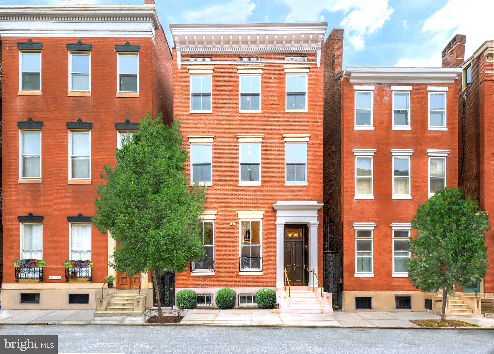 708 Park Ave is a high end luxurious apartment building. There is a total of 5 rental unit and 1 owners unit serviced though a marble entrance hall. Each apartment has high end amenities, a front loading stackable washer dryer, Stainless steel appliances , hardwood floors and luxurious bathrooms. Unit E has a large living room and gourmet kitchen with stainless steel appliances, granite counter and marble window sills. 1 full bath and 1 half bath. Apartment is 900  SF  with 9' ceilings on private level in a well secured building. A covered garage space is available for $150/mo on a first come first serve basis. Available February 1