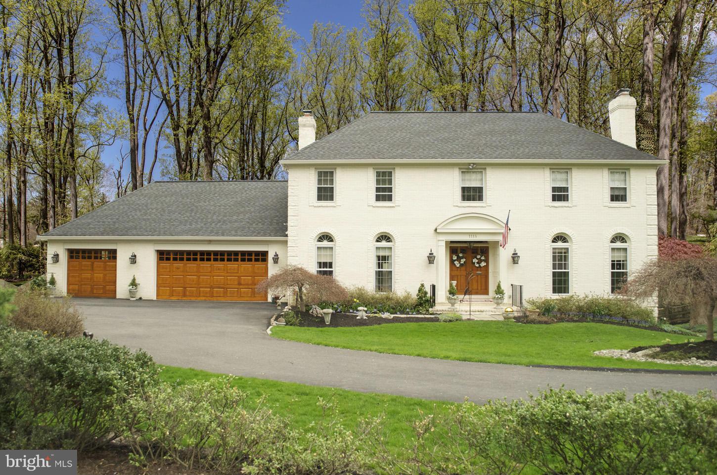 Impressive white brick colonial on one of McLean's Loveliest homesites. Tucked away at the end of a private cul-de-sac with great wooded views. Over 5,000 sq.ft. living space. 5BD/4.5BA. Main level features 9ft ceilings with expansive windows & skylights.  Sunny lower level with 9ft ceilings. Expansive rear deck & gorgeous pool perfect for entertaining. Oversized 3 car garage.