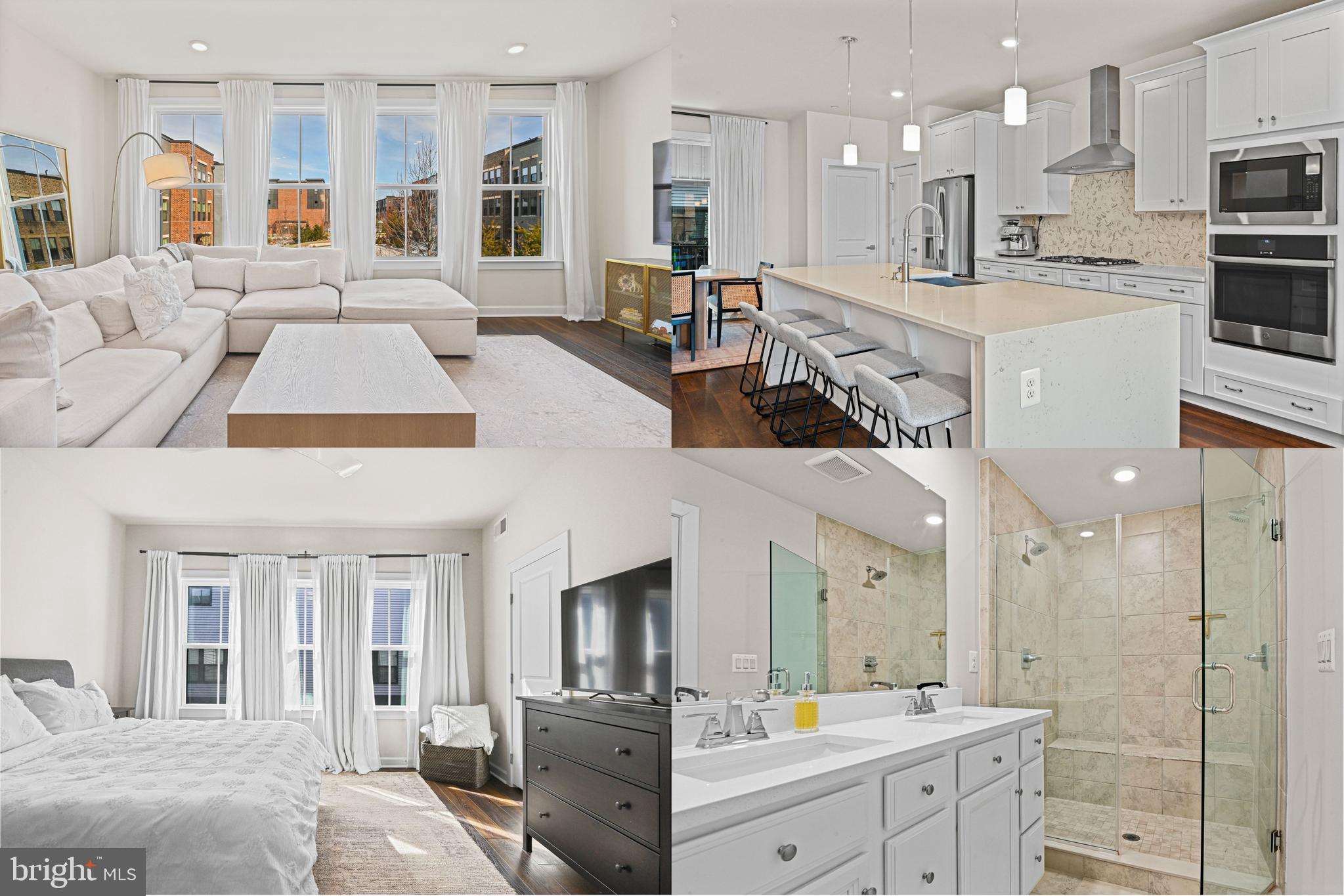 OPEN HOUSE SUNDAY, MAY 31ST, FROM 2:00 - 4:00!  SELLERS ARE OFFERING A $5K CREDIT TO THE BUYERS  AT SETTLEMENT WITH A RATIFIED CONTRACT BY JUNE 7TH!  Come fall in love with this lovely 4 level,  4 bedroom, 3 full and 2 half bath townhome!  This huge, modern home was built in 2021 in the fantastic Woodland Park East subdivision and has just over a total of 2,700 square feet.  Upon entering you will find a wonderful flex room, great for a home gym, office, craft room, you name it!  A powder room and access to the two car garage is also found on this sun drenched level.  Heading upstairs, the main level is so inviting and feautures an open layout with gourmet kitchen flowing into the light and bright family room with it's wall of windows!  The kitchen features a huge center island, quartz countertops, stainless steel appliances, modern white cabinets, spacious pantry, microwave and wall ovens, farmhouse sink, and neutral backsplash.  You will love entertaining and everyday living here!  And speaking of entertaining, the dining room flows out to the covered balcony to extend your living area and entertaining options.  An elegant powder room completes this level.  Retreating to the upper level is a true delight with the first stop being the lovely primary bedroom with it's own wall of windows and large walk-in closet.  The luxurious en-suite bathroom has dual sinks, an oversized shower with dual heads and bench seat, and a separate commode room.  How wonderful and convenient it is to have the laundry on this level as well!  Two additonal bedrooms and hall bathroom can be found on this level.  Now to the top level with the fourth spacious bedroom and attached full bathroom, plus added living space that can be used as a game room, play room, another office, you decide!  This area flows out perfectly to the private rooftop terrace with a great view overlooking the courtyard and far beyond!  Located so close to the Herndon Metro, many commuter routes, and a plethora of shopping and dining options.  You certainly won't want to miss this beautiful home in such a great neighborhood and location!