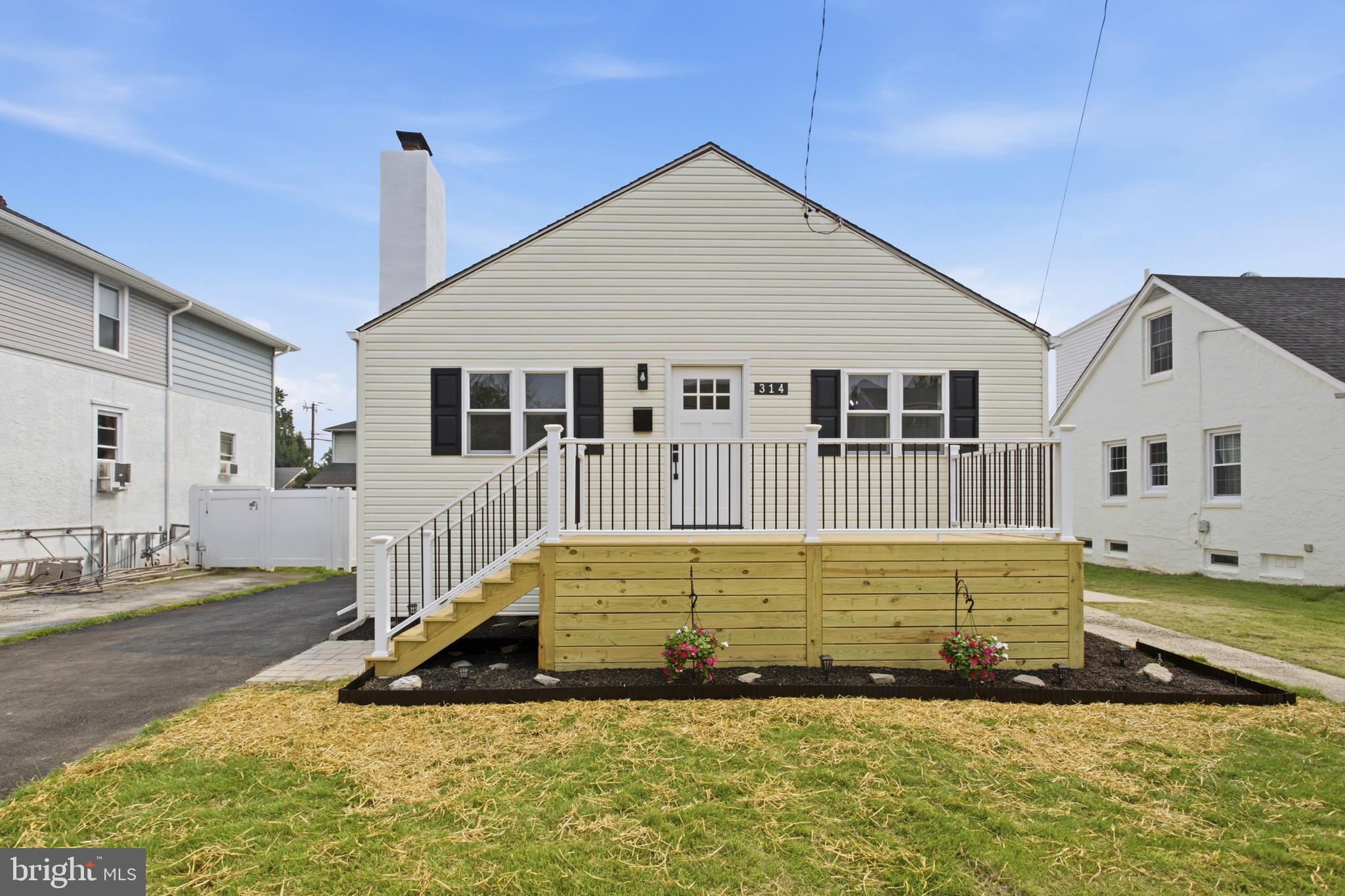 Welcome to 314 Swarthmore Ave. One of Ridley's finest! This 3 bed 2 bath single home is absolutely stunning and just waiting for a new family to move in and make memories for many years to come. This home has been beautifully renovated from top to bottom, inside and out!
As soon as you pull up you'll notice the large front deck with modern design and a paver landing, vinyl railings and wrapped with new landscaping! Through the front door you're greeted with a large L-shaped living room, dining room, kitchen with all new LVP flooring. 
The living room features a custom shiplap wall with a built in electric fireplace and custom shelving! The kitchen was tastefully done with fresh white, soft close cabinetry, a tiled herringbone backsplash, beautiful quartz countertops and all new stainless steel appliances.
To complete the first floor you'll find 3 bedrooms and a gorgeous bathroom thats been fully renovated with custom tile work and a lighted niche in the shower to add a little ambiance to the design. The fullsize finished basement is huge and offers so many options to make it your dream space! At the bottom of the basement steps you'll find the laundry room. In the back of the basement you'll find a large utility/storage area. Last but certainly not least you'll find a second full bathroom with a glass enclosed, custom tiled corner shower, new lighting, new vanity and fixtures. You can access the spacious backyard from the basement where you'll find the oversized garage thats also been completely renovated with a new roof, new window, capping, new motorized door and freshly painted inside and out! 
Some additional upgrades include all new siding, all brand new windows, updated electrical with new electrical panel, updated plumbing, new high efficiency HVAC, new blacktop driveway, all new exterior doors, new lighting and fixtures T/O, freshly painted T/O, etc...
Come check it out before it's too late!