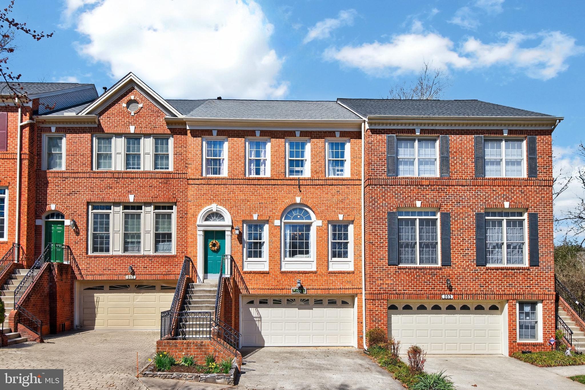 This stately  three (3) bedroom and three and a half (3.5) bath townhome in the City of Rockville offers the perfect blend of convenience and charm. Less than half a mile from I-270 and just minutes to Rockville Town Center, Downtown Crown, Pike & Rose, and the Kentlands, it’s ideally situated for Montgomery County living. Tucked into a serene, park-like community with little turnover, this three-level home is spacious yet manageable.

The top floor features three (3) bedrooms, including a main suite with a stand-up shower, jacuzzi, and custom double vanity with hammered brass sinks. Cathedral ceilings, ceiling fans, and showcase ledges add character to every bedroom, while crown molding and recessed lighting enhance the elegant finishes throughout.

On the main floor, enjoy a sunken living room and a chef-inspired kitchen with a gas cooktop, downdraft ventilation in the center island, abundant cabinetry, and a huge custom pantry. The large eat-in area in the kitchen and a separate dining room make entertaining effortless. Step out to the expansive full-length deck overlooking a fenced-in patio and garden, perfect for morning coffee or weekend cookouts. A powder room on the main level adds convenience for guests.

The basement continues the theme of quality craftsmanship with built-in wood cabinets and a custom entertainment center. Beautiful hardwood floors, architectural and lighting details, and plentiful guest parking complete this home’s charm. Across the street, an open field with benches offers a tranquil park-like setting to enjoy.