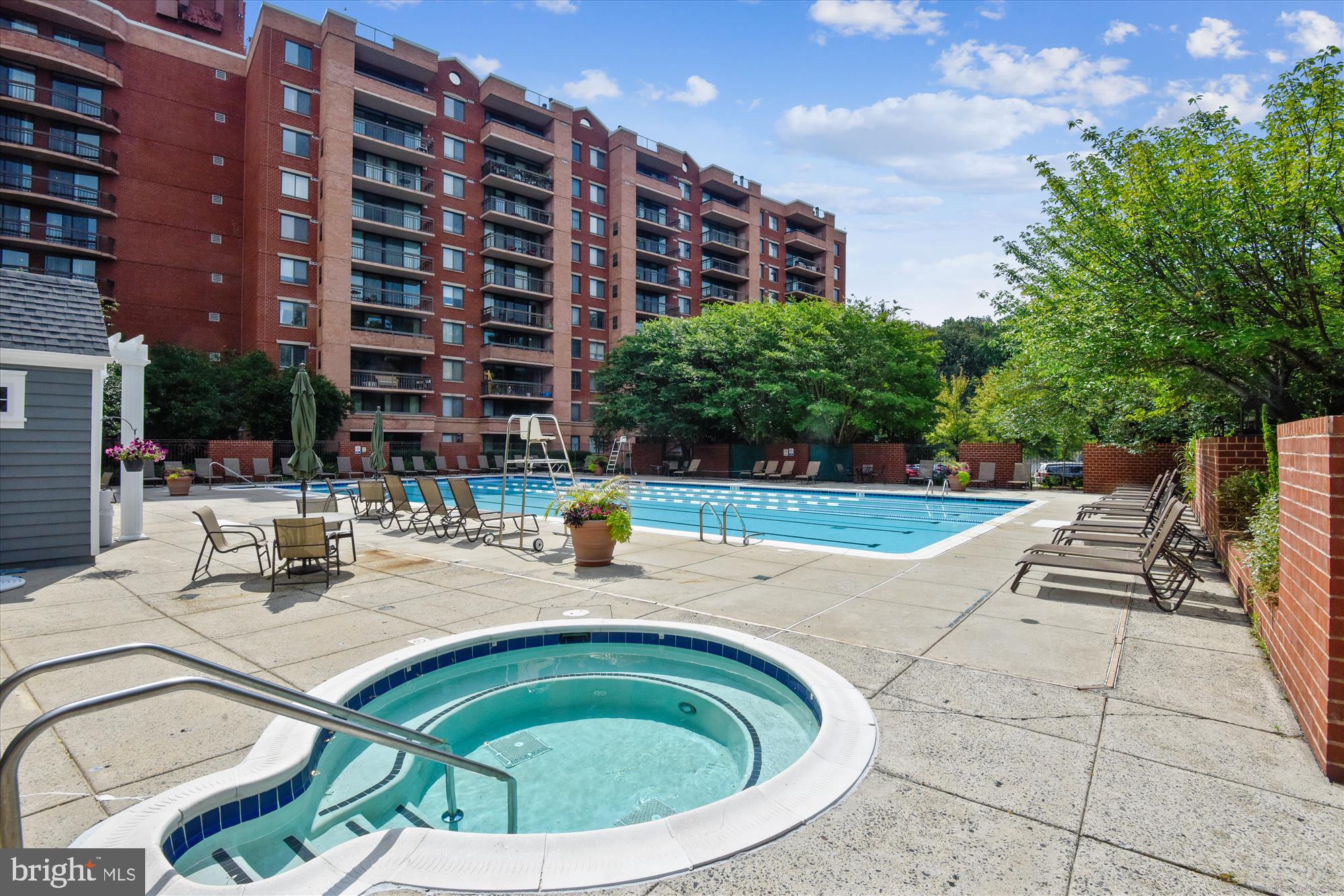 NEW PRICE! Incredible Value Inside the Beltway! Sunny and Bright 2BR/2BA Unit • Double LR Sliding Doors • Spacious Private Balcony • 2 Large Primary Suites Each with Huge W-I Closet and Private Bath • Wood Floors in Living and Dining Areas • Whole HVAC System New in 2025 • Other Upgrades include D/W, Hot Water Heater, Kitchen Backsplash • Well-Appointed Kitchen Equipped with SS Appliances, Granite Countertops, and Marble Flooring • Bathrooms Also hHave Granite Counters and Marble Floors. 
EXCEPTIONAL AMENITIES on this Resort-Like Property: 24/7 Fitness Center, Xtra Storage Unit on 2nd Floor • Situated on 21+ Gated Fenced Wooded Acres with Walking Trail • Year-Rd 25-meter pool and 3 Tennis Courts (Bubble Covers in Winter) • CHARGING STATIONS • Grounds are Lushly Landscaped Oasis Yet is Just Down Street to Tysons Corner and Falls Church City • Picnic Area with New Grills, 24/7 Monitored Security • 24/7 Staffed Front Desk • Experience the Renaissance Lifestyle Where Comfort Meets Convenience. COME SEE!