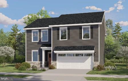 Welcome Home to this New Construction Home in Apple Harvest! Ready to Close in July! This Charleston Slab model features approximately 2,019 finished square feet, 4 Bedrooms, 2.5 Bathrooms, and a 2-story layout designed for comfortable everyday living with an attached 2-car garage.  This home offers a functional floor plan with modern finishes throughout. The main level includes an open living, dining, and kitchen area, creating a seamless flow between gathering spaces. A flex room off the foyer provides additional versatility for a home office, study, or multipurpose room. Luxury vinyl plank flooring extends throughout the entire main level. The kitchen is equipped with white cabinetry, white quartz countertops, stainless steel appliances including a gas range and built-in microwave, and an undermount stainless steel sink with a pull-down faucet. A top-load washer and dryer are included. The upper level features four bedrooms, a loft area, and a spacious primary suite. Ceiling fan pre-wiring is included in all bedrooms and main living spaces. Additional highlights include smart home features such as a video doorbell and smart lock, along with structured wiring for home connectivity. Located in the Apple Harvest community, residents enjoy access to a community pool, pool house, playgrounds, pocket parks, and common areas. Conveniently positioned near Route 45, I-81, the Martinsburg MARC Station, shopping, dining, and recreational amenities. *All photos featured are of model home