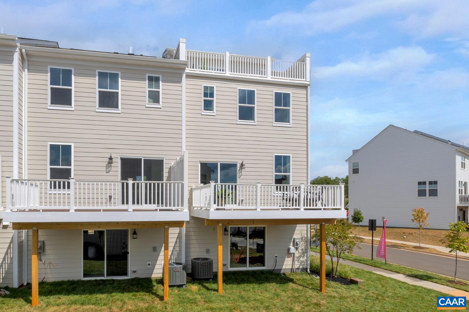 Town Home at Pleasant Green in the Heart of Crozet! The LUCAS Lot 112 is coming soon and will be move-in, near middle to end of September. Located just steps from Downtown Crozet and only 12 miles from UVA, this 3-bedroom townhome 2.5 Bath is thoughtfully designed with an oversized 1-car garage & flexible living spaces to fit today?s lifestyle. | The entry level features a bedroom with a full bath ready to be made into a , perfect spot for guests. On the open-concept main level, enjoy an open concept living area, a gourmet kitchen with GE� stainless steel appliances, quartz countertops, a large island, and dining space that opens to a private deck for easy entertaining. | Upstairs, the primary suite offers a walk-in closet and dual-vanity bath, complemented by two additional bedrooms, a full bath, and convenient bedroom-level laundry.,Quartz Counter,Solid Surface Counter