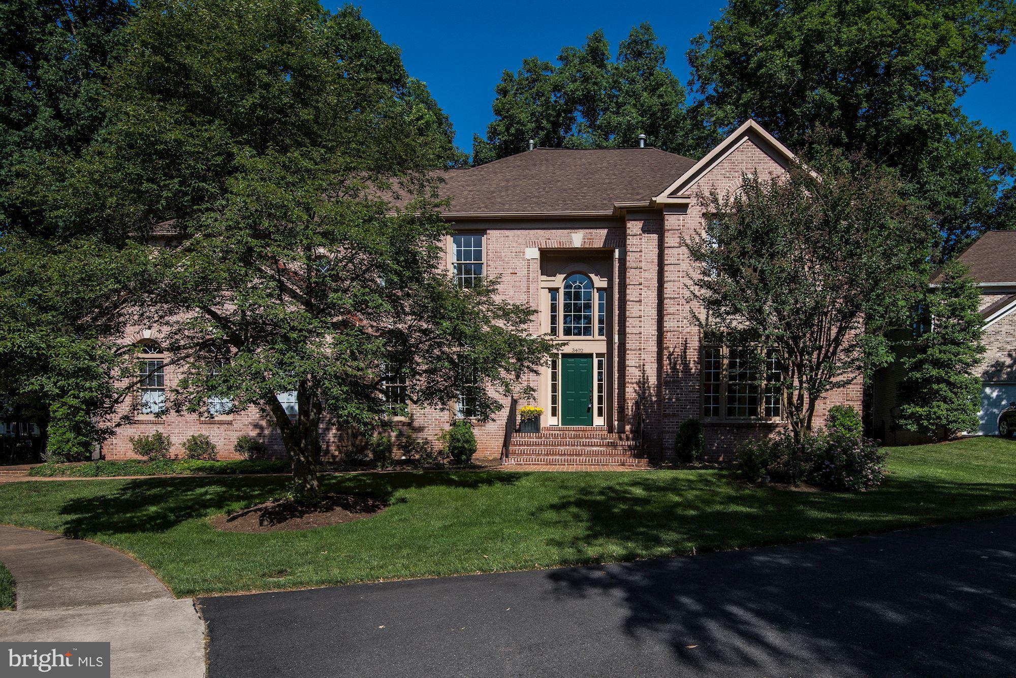 Resplendent! Stunning colonial in coveted Franklin Glen. Magnificent detail in every corner of this beautiful home from the wood floors to the custom wrought iron banisters. Gleaming wood floors, stately 2-story grand entrance, updated gourmet kitchen open to living area, and much more. Flooded with refreshing natural light from abundant large windows and skylights. Main level office and sitting room, soaring caulted ceilings in family room with fire place. Large deck overlooking back yard.  Enormous master bedroom suite with sitting room and stunning master bath upgrades! Spacious basement with additional full bedroom and bathroom.  Cul de sac location! Available for occupancy August 1st.