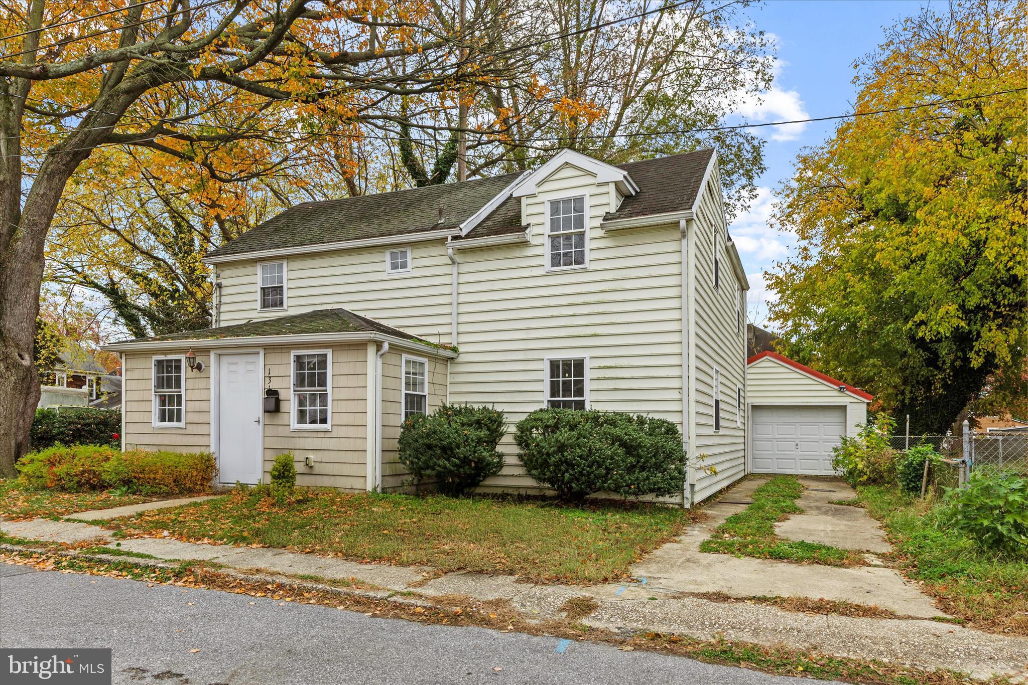 Welcome to 131 4th Street in Seaford, a home full of potential! This 3-bedroom, 1.5-bath residence features a living room and a separate dining room with hardwood flooring and a classic chair rail. The large kitchen opens to a laundry room, powder bath, and an exit door leading to the fenced backyard. Additional highlights include a detached one-car garage and vinyl windows throughout. Conveniently located just minutes from High Street, the heart of downtown Seaford, this home offers easy access to local dining, shops, and community amenities. While it needs some TLC, it presents an exciting opportunity for the right buyer to create their ideal space in a desirable Seaford location.