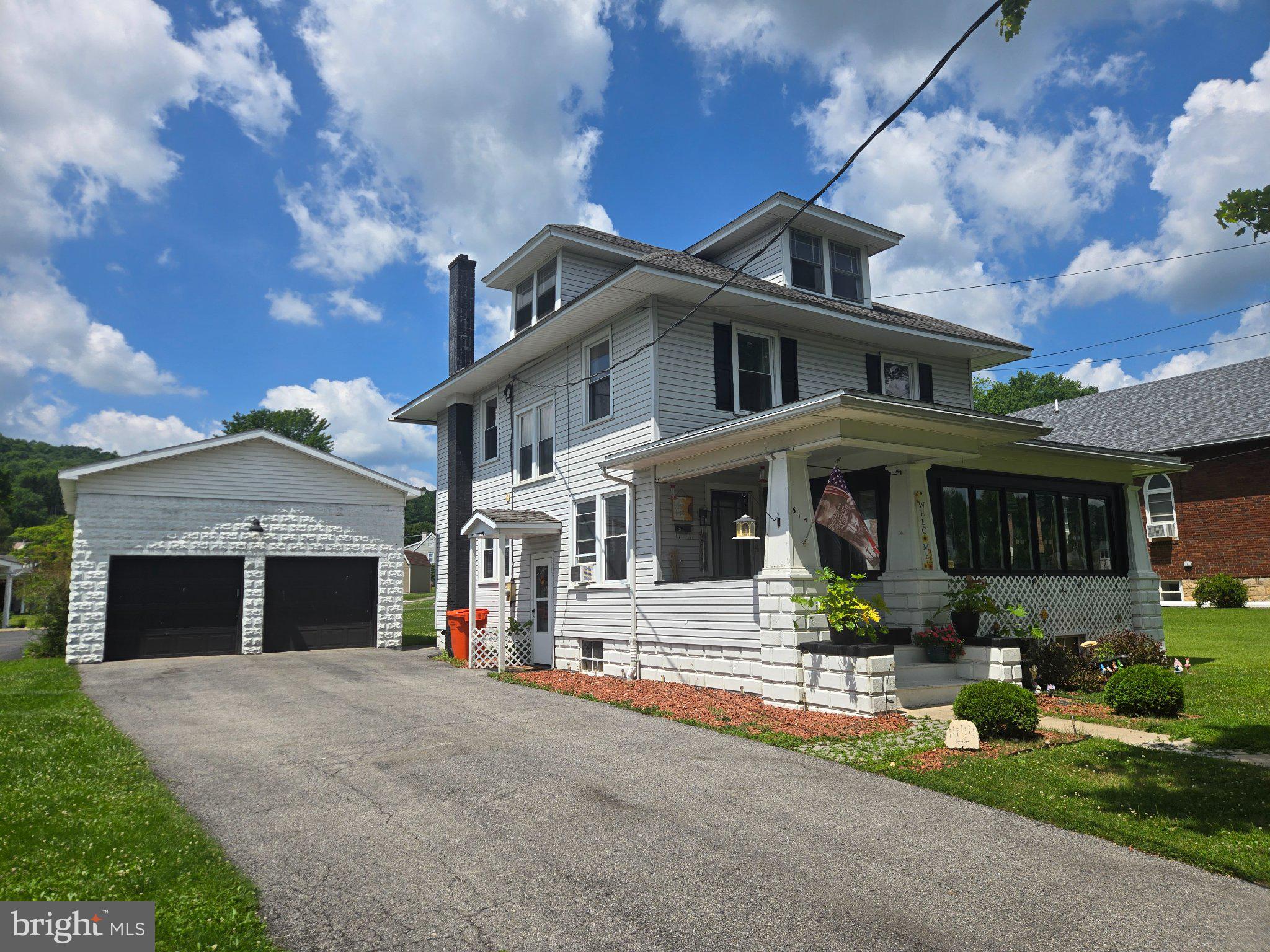 Updated, move-in ready, and full of classic charm, this American Foursquare offers 4 bedrooms and 2 full bathrooms, including a full bath on the first floor, just outside downtown Clearfield. Thoughtful improvements throughout include refreshed flooring, fresh paint, modern lighting, an inviting kitchen, refreshed bathrooms, and tasteful finishes that complement the home’s timeless character. The main level features a bright, welcoming layout ideal for everyday living or entertaining, along with spacious rooms and a sunroom that adds extra versatility and charm. Upstairs, you’ll find comfortable bedrooms and the second full bath. Outside, the oversized detached two-car garage provides excellent storage, parking, or workspace potential. With its appealing blend of updates, space, character, and location, this home is ready for its next owner. Schedule your showing today! 24 Hour notice required for showings.