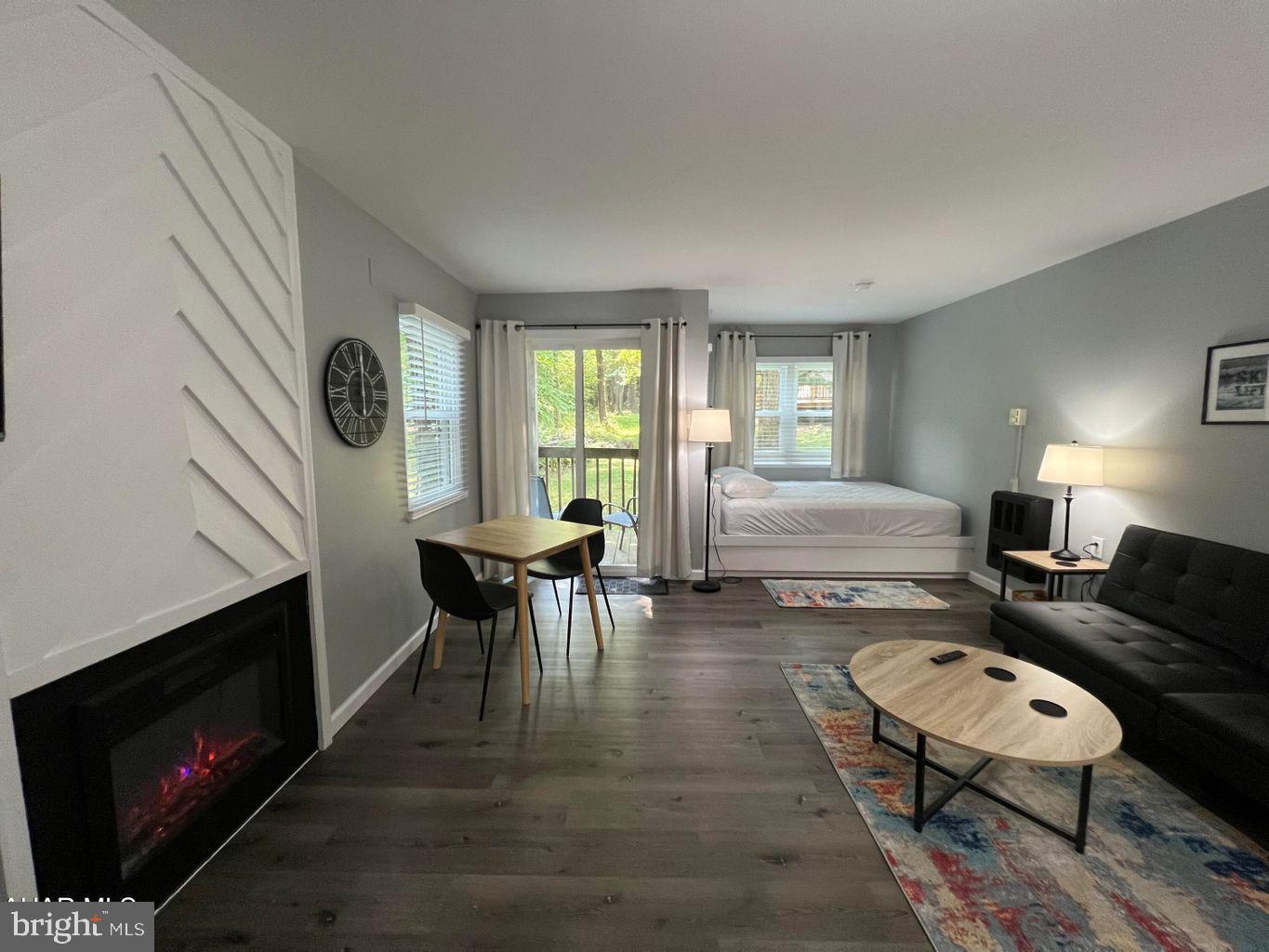 Looking for a vacation home or a rental property that will be used all year long? Charming Turnkey 1st floor studio in the Allegheny Mountains at Blue Knob All Seasons Resort has everything you need. Completely remodeled in 2022 and fully furnished. Kitchen cabinets countertops, windows, sliding door, flooring, appliances fireplace and so much more. Walking distance to indoor pool/hot tub, outdoor pool and The Club House Bar & Grille. Blue Knob is the 2nd highest mountain and highest skiable mountain in Pennsylvania! In addition to an array of winter activities, Blue Knob also has a full-service all seasons Conference Center for weddings and events, they also offer golf, swimming and multitude of trails for hiking, running, and mountain biking. Visit Blue Knobs Web Site to see all the fun events that are happening at Blue Knob. $290.00/ Mo HOA fee includes: pools, hot tub and gym area, tennis and pickle ball courts, building, property maintenance & garbage. This unit is currently an Airbnb *Additional fees apply for conference center, Golf and Skiing