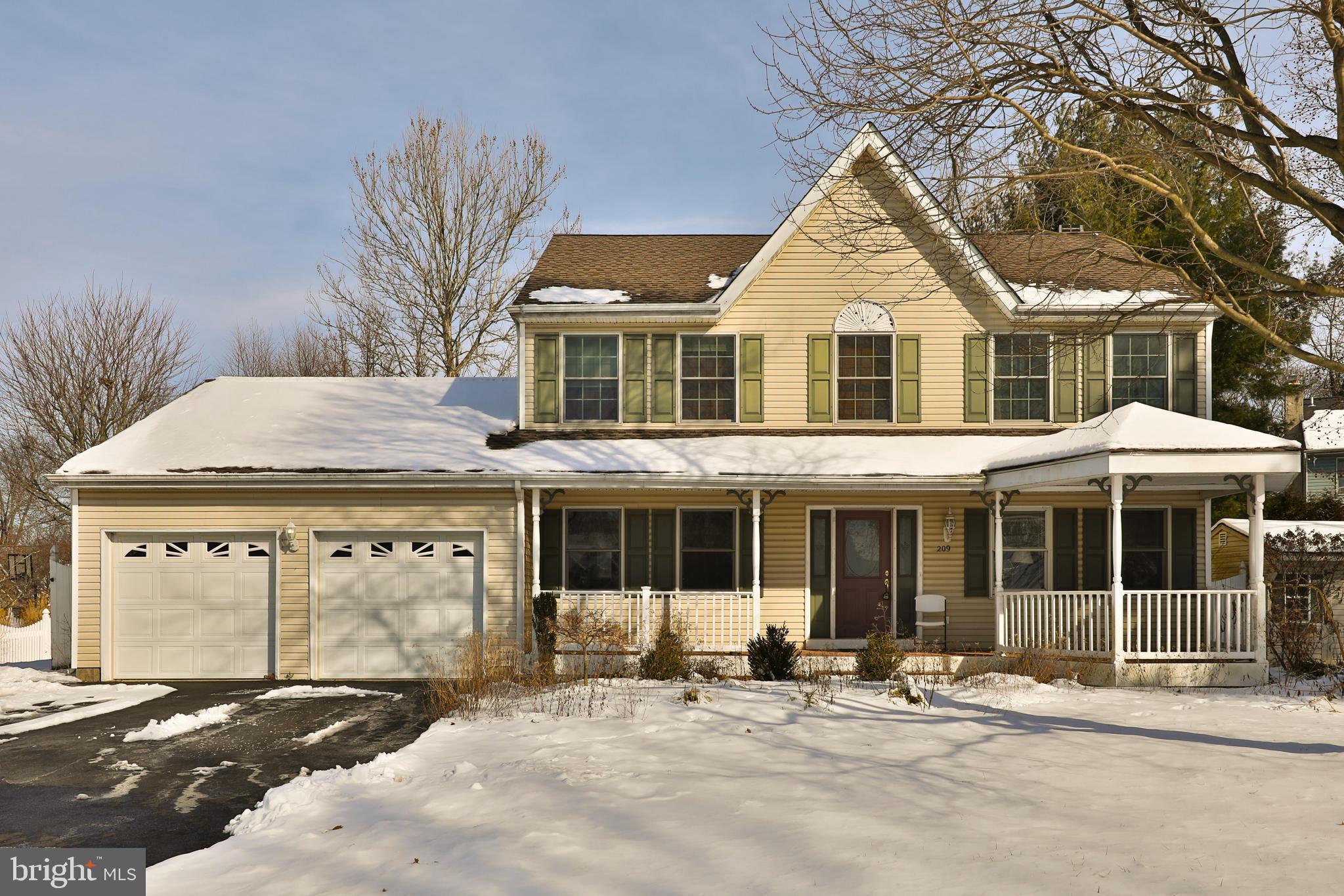 Beautiful 4-bedroom, 2.5-bathroom Center Hall Colonial in highly desirable Fox Creek, Montgomery Township. The property boasts various features such as hardwood flooring, custom chair rail in the living room, formal dining room with hardwood flooring, a well-equipped kitchen with corner windows, a spacious great room with glass French doors leading to a rear patio and a wood-burning fireplace, a full finished basement with storage areas and gaming space, a large main bedroom with walk-in closet and en-suite bathroom, and three additional bedrooms with ample storage. The exterior features include a fenced-in rear yard with stunning views, an in-ground Bromine pool with a vinyl liner, an expanded driveway for multi-car parking, a 2-car garage with automatic door openers, and a maintenance-free deck with a gazebo and composite decking, and Recessed lighting. Lovely home is awaiting its new owner. Tour it soon.