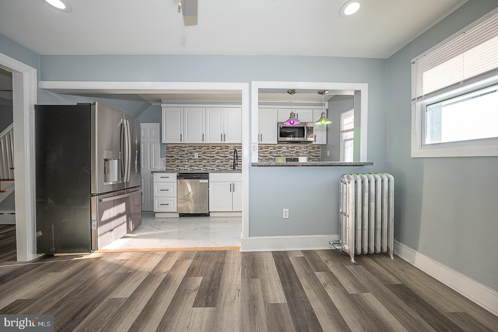 Welcome to 722 Copley Rd! This completely renovated house with all the new appliance is located in the Up coming area of Upper Darby, PA. You walk up steps to a nicely tiles close porch to the new floor living room to the dining and than a really gorgias renovated kitchen. There is a very nice powder room in the first floor also. In the second level you will find 3 nice size bedrooms with lots of closets and a really nice hall bathroom with skylight. You go to the fully finish walk out basement with a nice size bedroom and a bedroom or you can make it to a Men Kaveh with outside entrance. House is located close to public transportation, walking distance to groceries, shopping and many more. This house has very nice front yard for your summer garden . The house is vary easy to show. Make your appointment today!!!