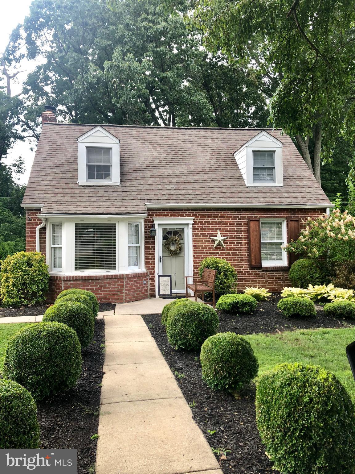 Available April 5th. This clean and updated 3 bedroom 2 full bathroom cape cod is move in ready. Lawn care included in monthly rent. The first level features a living room, bedroom, updated kitchen, dining room, full bathroom and laundry area. The second level features two bedrooms, and recently remodeled full bathroom. The full unfinished basement is great for storage and features an outside walk-up entrance. The back yard is private and provides a comfortable outdoor space.  The property also features a covered porch and open deck in the rear. This house is just 20 minutes to Philadelphia International Airport. With easy access to route 3 and I-476, you'll have a quick commute to the city and surrounding areas.