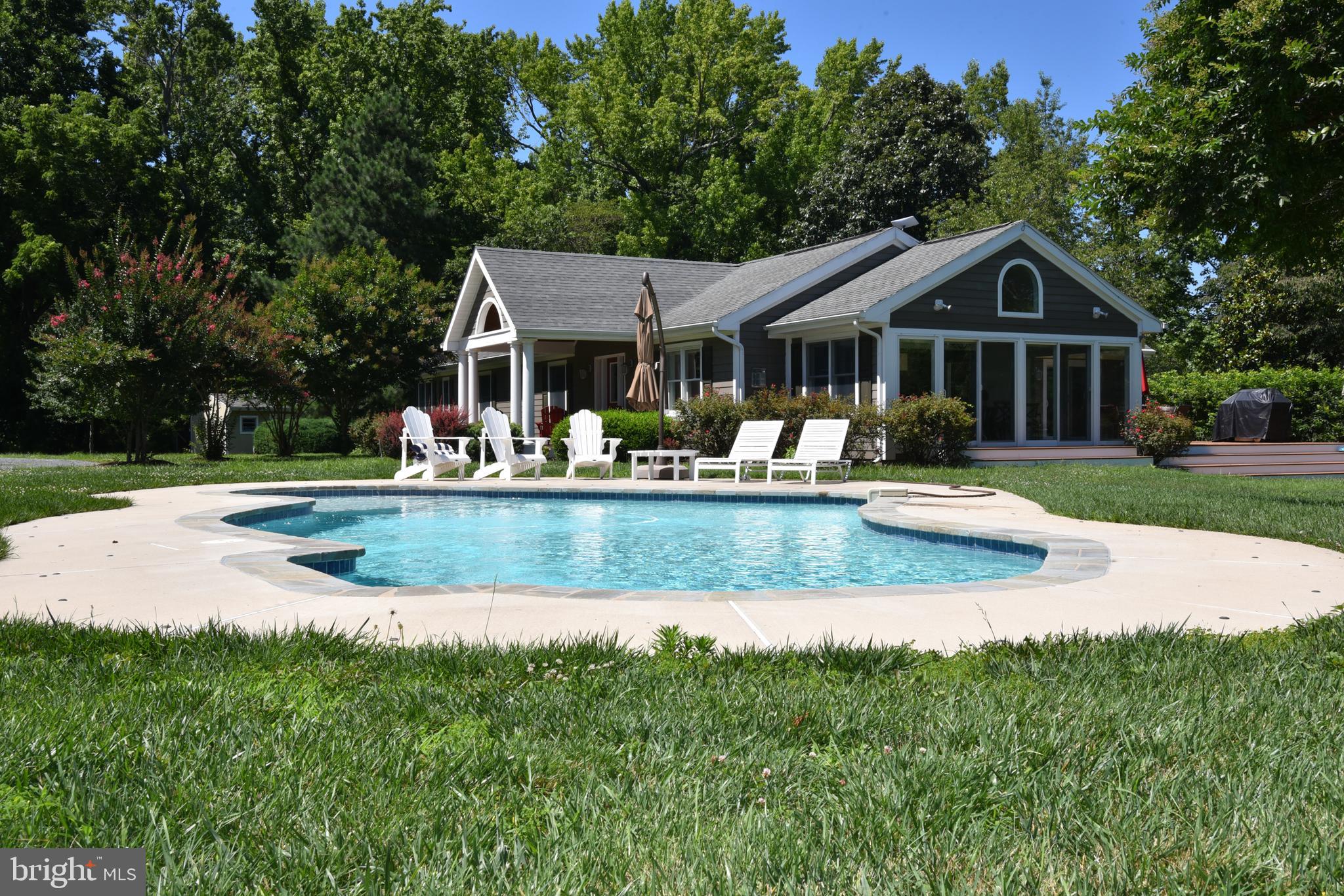 Welcome to your waterfront oasis on Island Creek! ​Fully renovated in 2015, this private retreat boasts 3+/- acres of serene ​landscapes and breathtaking water views. Desirable one-level living designed to maximize ​comfort and convenience. With 4 bedrooms and 2.5 bathrooms, this home ​offers ample space for relaxation and entertainment. ​The open floor plan seamlessly connects the living ​areas, flooded with natural light. The heart of the home is the kitchen, complete with bar seating, a spacious island, and adjacent breakfast ​room providing access to the waterside deck for leisurely mornings overlooking the creek. Outside, discover your own private paradise. Lounge by the in-ground pool or relax on the dock, featuring ​4'+/- MLW.
Ideally located off the Oxford corridor, this property offers central access to both Oxford and Easton, ​ensuring convenience without sacrificing tranquility.
