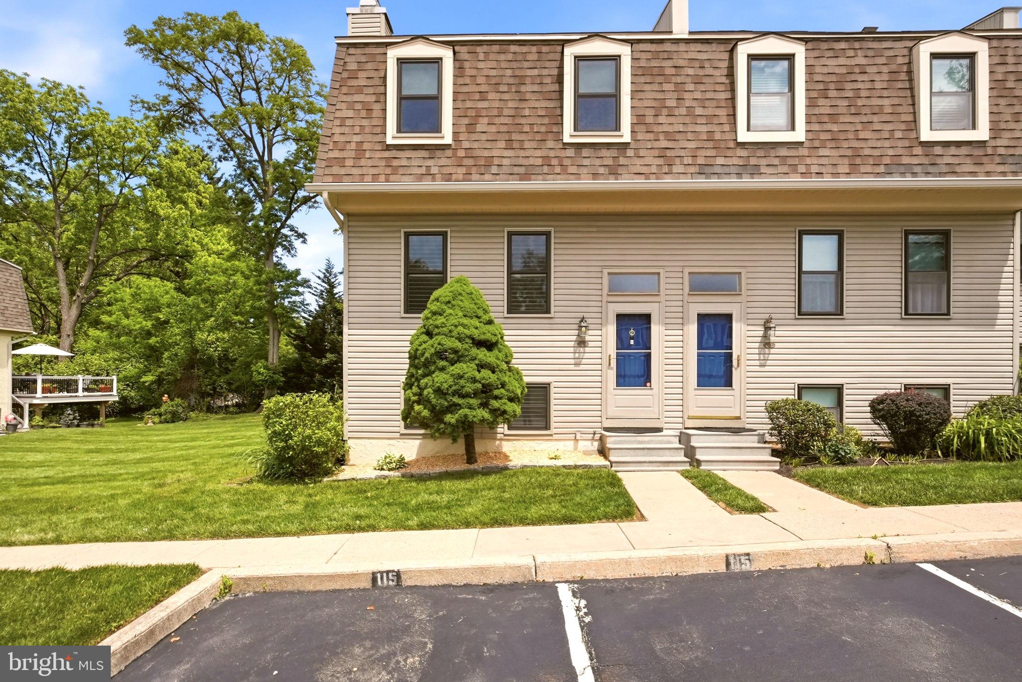 Welcome to 115 Spring Ln in desirable West Goshen Township! Finally, a move-in ready townhome is available for under $400,000 that requires absolutely no work! The Seven Springs neighborhood offers ultra walkability to the Coopersmith park, West Goshen shopping center, and several adjacent neighborhoods. As you approach, take note of this handsome end-unit with enhanced landscaping and impressive curb appeal that welcome you to the front entrance. Step inside and prepare to be wowed by the condition and size! There are a combination of interior upgrades that are truly a rare find! A few of the many are hardwood floors, 7 1/2" trim details, crown molding, solid core doors and plantation shutters. You'll love the open floor plan, which is great for entertaining! The main level is highlighted by the spacious eat-in kitchen. It's a cook's dream with 42" cabinets, custom tile backsplash, tile flooring, stainless appliances, ample counter space, and double pantry! Just off the kitchen is convenient access to the rear deck and finished basement. The cozy family room filled with natural light and dining area complete this level. Upstairs is highlighted by the massive primary suite featuring an attached full bath with dual vanity, ceiling fan, and two large double closets. The second bedroom is huge! It offers a large walk-in closet and two double closets. A hall bath with walk-in shower completes this level. Need more space? The finished basement provides over 500 square feet of additional living area! It features a large, open recreation room with a wood-burning fireplace and a half bath. There is also a large unfinished room with washer and dryer and provides ample storage space! Looking for outdoor space? The private rear deck was recently repainted and has steps down to the large, flat and open common area space is perfect for the upcoming summer months! Need more value? Enjoy worry-free living with 2022 replacement windows with transferable warranty, newer systems, recently replaced kitchen appliances, and low maintenance vinyl siding! All of this in the most convenient location with low taxes, low condo fees, plus the lowest municipal service fees in the area! With quick access to routes 3, 202, 322 and 352, you can get anywhere fast. Vibrant West Chester Borough is just minutes away, offering endless dining and shopping! Exton and Downingtown are a short drive away also! Act quickly on this amazing opportunity!