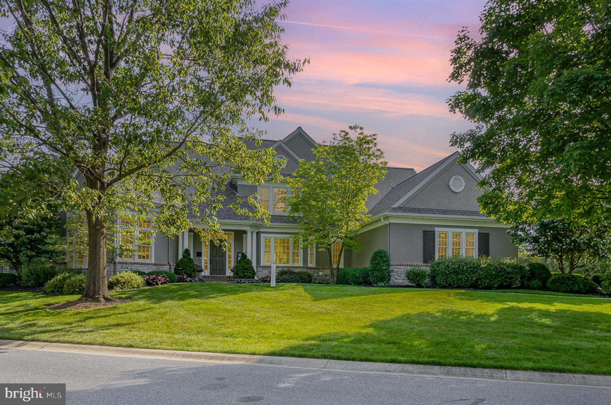 Beautiful Golf Course views and obtaining a community pool membership at Bent Creek Country Club are calling your name this summer! This amazing 4 bedroom home with attached 3 car garage has exceptional details around every corner- lots of windows ushering in natural light that will flood the family room featuring high ceilings and a gas fireplace- the perfect place to entertain, or curl up with a good book. A spectacular kitchen with granite counters, a first floor office and formal dining area- lots of hardwood floors, and the added convenience of a first floor primary suite. This isn't just any first floor bedroom, with lots of windows, walk in closets, and an ensuite bathroom with double sinks, tile shower, and a separate soaking tub. I'm not sure anyone loves doing laundry, but you may like it a little more in this laundry room. Travel up to the second floor by way of the dreamy rounded staircase to find 3 additional bedrooms and 2 full bathrooms. For more finished space head on down to the basement! Don't miss out on the opportunity to become part of this gated community in Manheim Township, schedule a showing today.