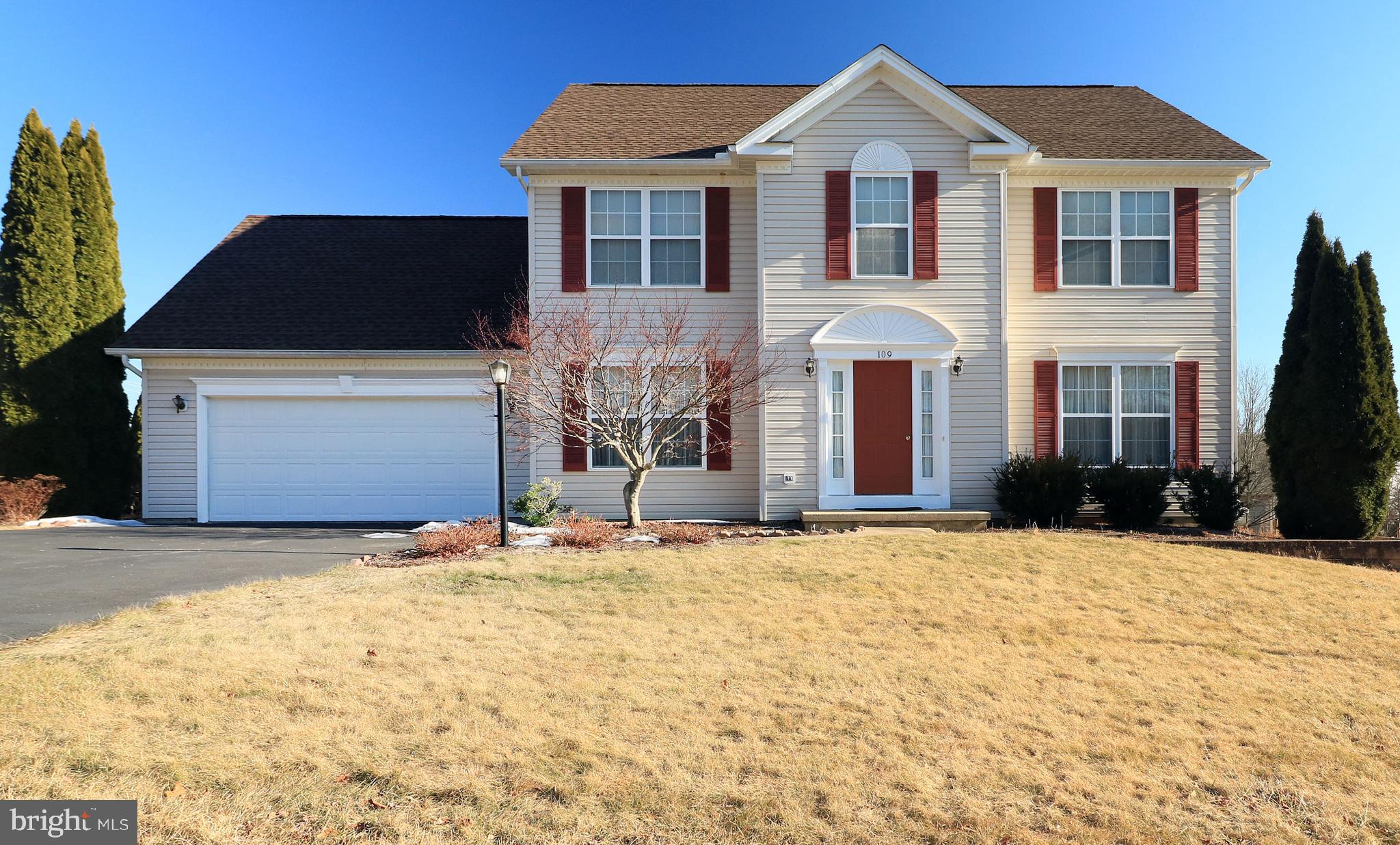 Built in 2002 and located in the desirable Grayswoods community, this charming two-story residence offers comfort and convenience, all situated on a spacious 0.34-acre lot.  With 2,560 sq ft of living space, this home features four generously sized bedrooms and 2.5 baths.  The heart of the home is the spacious open kitchen, boasting stainless steel appliances, newer flooring, and an eat-in area perfect for casual dining.  Just off the kitchen, step onto the expansive deck, ideal for entertaining or relaxing.  From the deck, a patio leads to a flat backyard.  You'll love the flexible layout with two separate family rooms and a designated dining area with doors—easily adaptable as a den or home office.  Upstairs, you'll find four bedrooms, each offering generous closet space. The primary suite features a large walk-in closet, spacious bathroom with a separate tub and shower, and even a spare storage room for added convenience.  The unfinished basement is a blank canvas ready to be transformed to suit your needs, complete with rough plumbing already in place. Other features include a large 2 car garage, 2nd floor laundry, and a newer roof and HVAC.   Located just minutes from Grayswoods Elementary, Graysdale Park , shopping and restaurants.  Schedule your showing today and make this house your home!
