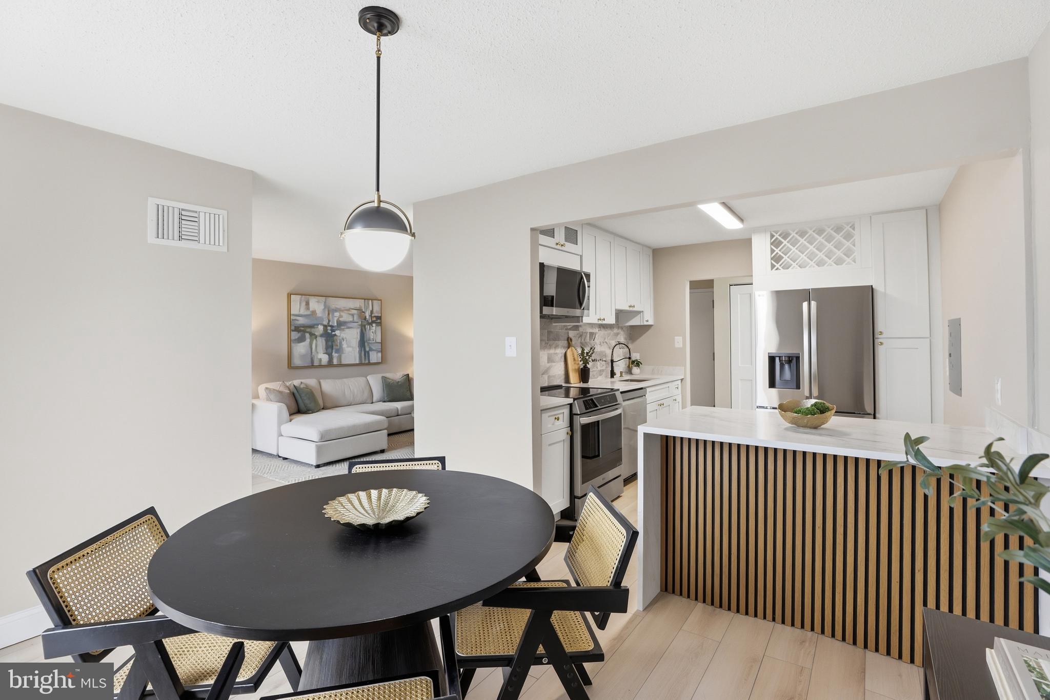 Unlock Your Dream Home with a 3.4% INTEREST RATE —Join Us This Weekend to FIND OUT HOW!!! 


Welcome to Votre Maison!

This stunning condominium has been completely reimagined by Renowned Northern Virginia builder, blending luxurious French-inspired accents with top-tier modern upgrades. From the moment you step inside, you'll notice the impeccable attention to detail: brand-new 7-inch luxury vinyl plank flooring throughout, fresh paint, new molding, new doors, new air vents, and a sleek new thermostat. The spacious living area opens to a large SOUTH-FACING balcony—ideal for soaking up natural light and perfect for feng shui design enthusiasts. Floor-to-ceiling windows and a sliding door flood the home with sunshine, creating a warm and inviting atmosphere.

The chef’s dream kitchen is a showstopper, featuring a stunning quartz island with waterfall edges and a chestnut wood acoustic panel that doubles as a desk or extra seating space for gatherings. You'll find all-new LG ® appliances, including a stove, microwave, refrigerator with water filter, dishwasher, and wine rack. The new cabinets, hardware, light fixtures, and sink with a modern faucet and soap dispenser complete this culinary haven.

Down the hallway, you'll find a brand-new washer and dryer, leading to a fully renovated spa-like bathroom that offers a true retreat. The generously sized bedroom is designed for comfort and can easily accommodate a king-sized bed.

This move-in-ready condominium also comes with an impressive list of amenities: a swimming pool, fitness center, tennis courts, party room, and much more. The $829.10 monthly condo fee includes water, electricity, and gas, and residents enjoy the convenience of a parking decal, additional storage (A- 531), and a secured FOB entry system with 24/7 concierge service for peace of mind.

Centrally located, this property offers unbeatable access to the best of Northern Virginia and the D.C. metro area. It's just 10 minutes from the West Falls Church Metro Station, 5 minutes to Trader Joe’s, and 4 minutes to Starbucks, with nearby EV charging stations and countless dining and shopping options, including Tysons, Mosaic District, and Arlington.

This condominium isn't just a home—it’s a lifestyle upgrade waiting for you!