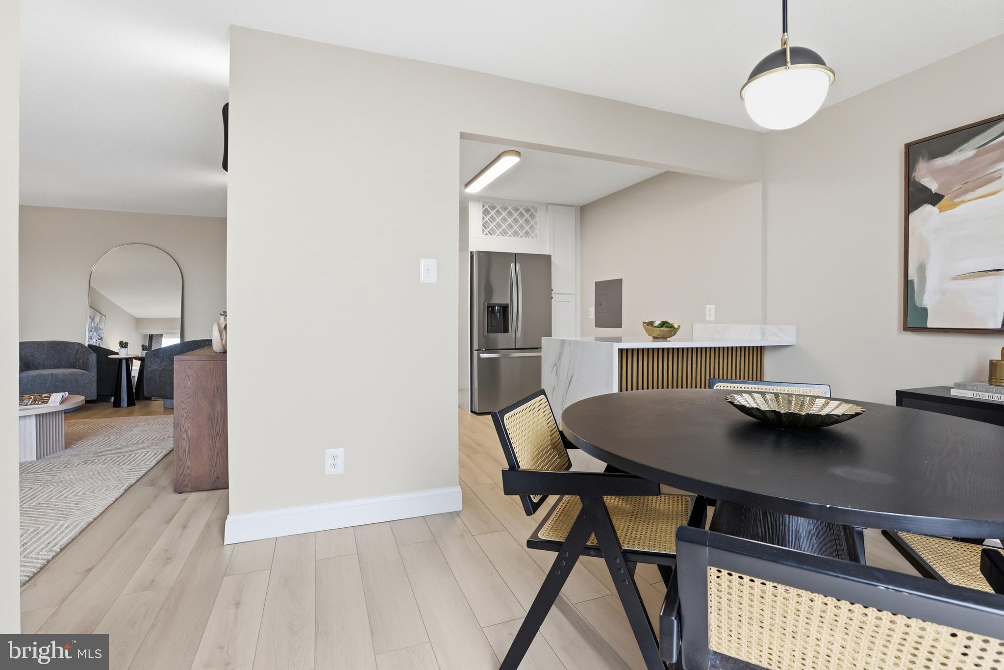 Unlock Your Dream Home with a 3.4% INTEREST RATE —Join Us This Weekend to FIND OUT HOW!!! 


Welcome to Votre Maison!

This stunning condominium has been completely reimagined by Renowned Northern Virginia builder, blending luxurious French-inspired accents with top-tier modern upgrades. From the moment you step inside, you'll notice the impeccable attention to detail: brand-new 7-inch luxury vinyl plank flooring throughout, fresh paint, new molding, new doors, new air vents, and a sleek new thermostat. The spacious living area opens to a large SOUTH-FACING balcony—ideal for soaking up natural light and perfect for feng shui design enthusiasts. Floor-to-ceiling windows and a sliding door flood the home with sunshine, creating a warm and inviting atmosphere.

The chef’s dream kitchen is a showstopper, featuring a stunning quartz island with waterfall edges and a chestnut wood acoustic panel that doubles as a desk or extra seating space for gatherings. You'll find all-new LG ® appliances, including a stove, microwave, refrigerator with water filter, dishwasher, and wine rack. The new cabinets, hardware, light fixtures, and sink with a modern faucet and soap dispenser complete this culinary haven.

Down the hallway, you'll find a brand-new washer and dryer, leading to a fully renovated spa-like bathroom that offers a true retreat. The generously sized bedroom is designed for comfort and can easily accommodate a king-sized bed.

This move-in-ready condominium also comes with an impressive list of amenities: a swimming pool, fitness center, tennis courts, party room, and much more. The $829.10 monthly condo fee includes water, electricity, and gas, and residents enjoy the convenience of a parking decal, additional storage (A- 531), and a secured FOB entry system with 24/7 concierge service for peace of mind.

Centrally located, this property offers unbeatable access to the best of Northern Virginia and the D.C. metro area. It's just 10 minutes from the West Falls Church Metro Station, 5 minutes to Trader Joe’s, and 4 minutes to Starbucks, with nearby EV charging stations and countless dining and shopping options, including Tysons, Mosaic District, and Arlington.

This condominium isn't just a home—it’s a lifestyle upgrade waiting for you!