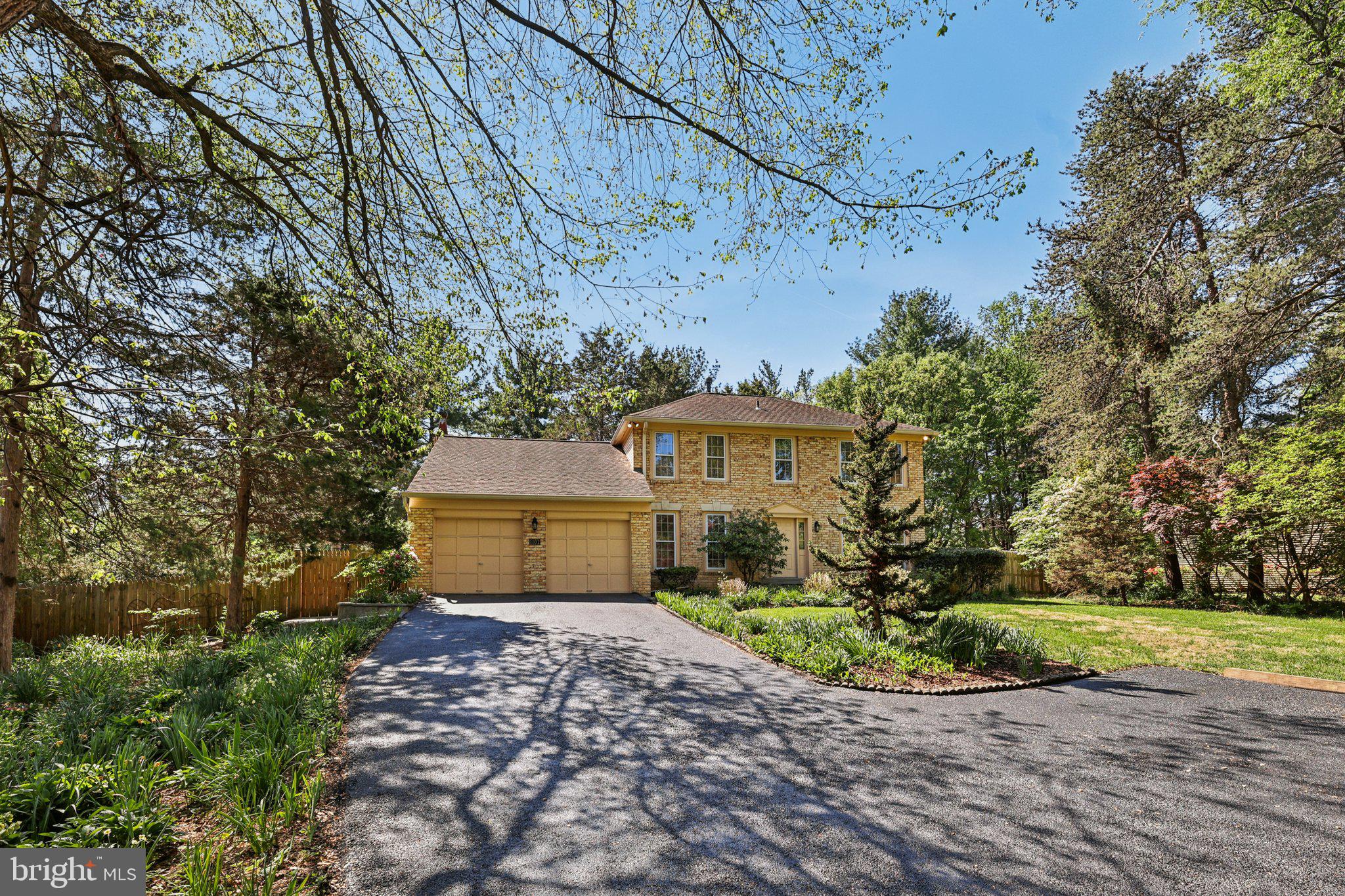 1102 Bettstrail is a large brick colonial on large, private, premium lot and was the original Burger-Berman model home.   The home is on a set back private lot and offers hardwood flooring on main level and newer carpet in office and stairs, a great layout that includes full dining/living and family room.  Upstairs you will find four spacious bedrooms, and 3.5 bathrooms.  The primary bedroom features double closets and a renovated ensuite bathroom.   The fully-fenced and level backyard is ideal for any outdoor activities with large deck and a retractable awning. The finished basement has a full bath and plenty of storage.  Within walking distance is an 18-acre neighborhood park with a pond, creek, walking trails, playground, and 270/Rockville.