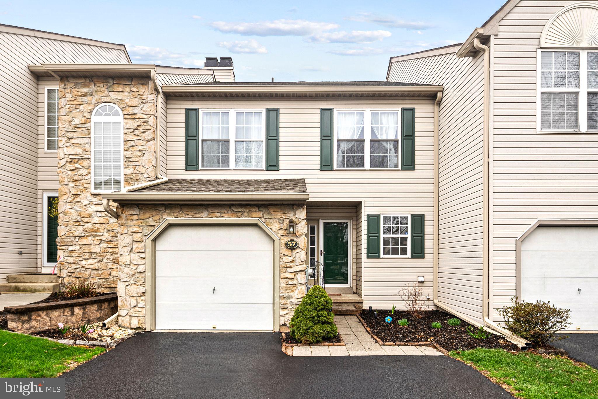 Nestled in the sought-after Berwick Place community in Worcester and located within the award-winning Methacton School District, this stunning 3-bedroom, 2.5-bathroom townhome combines modern elegance with everyday comfort. Step inside to a thoughtfully designed main level featuring an open-concept layout. The spacious living room welcomes you with abundant natural light from large windows and a cozy gas fireplace—perfect for relaxing evenings. The adjacent dining area flows seamlessly into the bright, contemporary kitchen, equipped with high-end stainless steel appliances, sleek white cabinetry, and a versatile center island that doubles as a breakfast bar. Sliding glass doors lead to your private outdoor retreat—an expansive deck overlooking a lush backyard, ideal for summer BBQs, morning coffee, or unwinding in the fresh air. Upstairs, the inviting primary suite boasts a generous walk-in closet and a spa-like en-suite bathroom complete with dual vanities and a glass-enclosed shower. Two additional well-sized bedrooms and a full hallway bath provide space for family, guests, or a home office. Additional highlights include a convenient main-level laundry room, a large unfinished basement with endless potential—perfect for a home gym, office, or rec room—and an attached garage for added convenience.
Don’t miss your chance to own this beautiful home in a fantastic location. Schedule your private tour today.