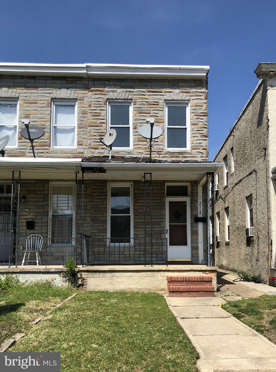Wonderful opportunity to own this semi-detached home in Bridgeview/Greenlawn neighborhood. Homes has nice room sizes, enclosed porch and ample rear yard.  Great location - walking distance to James Mosher Elementary school and Calverton Junior High School. A short ride from Downtown Baltimore.