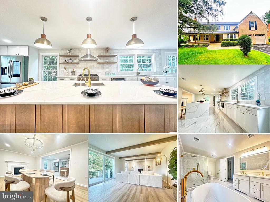 Stunning 5,700+ sq ft custom home in sought-after Copenhaver community, just blocks from I-495! This beautifully updated 6-bedroom, 5.5-bath residence features designer finishes throughout, including new waterproof luxury vinyl plank  flooring on the main level, plush carpet upstairs, and a fully finished basement with modern industrial flair. The gourmet kitchen boasts quartz countertops, stainless steel appliances, and a dramatic waterfall island, while the spacious living areas showcase fresh, on-trend paint selections. Upstairs offers five bedrooms including a luxurious primary suite, while the lower level features an additional bedroom and full bath - perfect for guests or entertainment. Outside, enjoy summer BBQs on your private deck in the fenced backyard. With a new roof, all-new bathrooms, and prime location near shops and major routes, this move-in ready home combines luxury, comfort and convenience!