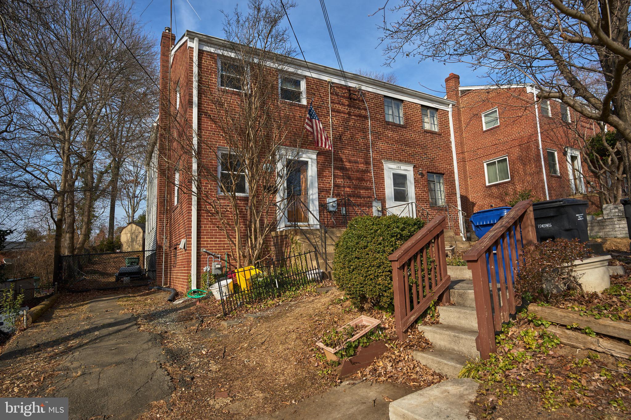 ***Improved price***Welcome to this cozy and well-maintained brick home, where comfort meets practicality. This property has been cherished by its current owners, who raised their family in this friendly, thriving neighborhood. This end unit row house has a Rare Bump-Out on All Three Levels unlike any other homes in the area, this property offers additional space on every floor, creating a truly unique and versatile layout that enhances both comfort and functionality.  The bright and spacious living area has natural light that  fills the open living space, highlighted by beautifully preserved hardwood floors and neutral tones that allow for easy personalization.  The updated kitchen is the heart of the home and it boasts warm wooden cabinetry, granite countertops, stainless steel appliances, and a breakfast bar – perfect for casual meals or entertaining guests.
The inviting exterior has a classic brick facade that is complemented by a welcoming front stoop and mature trees, offering both charm and privacy.  This one-of-a-kind home is ideally located near schools, parks, and shopping, making it an excellent place for families to grow and thrive. Don’t miss the chance to own this standout property in a fantastic neighborhood!
