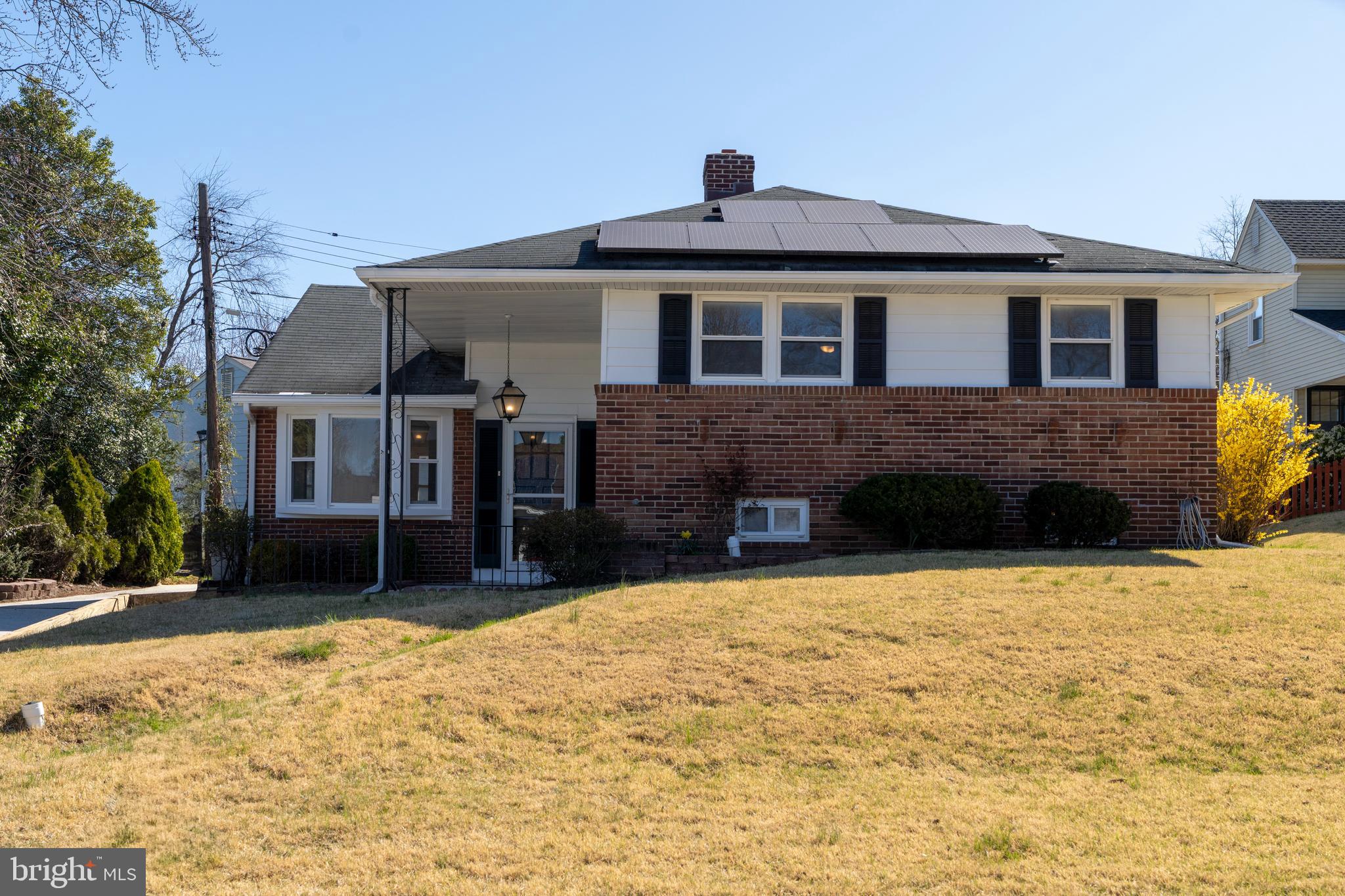 A great buy in the Stoneleigh School district for this fantastic split nestled on a quiet dead-end street in the desirable Loch Hill neighborhood. This sunny 3 bedroom home is in the sought-after STONELEIGH SCHOOL and Towson High School districts! Freshly painted throughout. Original hardwood floors flow throughout the main and upper levels, complementing the inviting and open living area with vaulted beamed ceilings and a cozy wood-burning fireplace—perfect for both relaxing and entertaining. The adjacent dining room leads to a white kitchen with ample cabinetry and brand-new stainless steel appliances.
Upstairs, three bedrooms offer comfort and privacy. The primary bedroom includes an attached half bath (easy spot to add a shower), while a full bathroom serves the hallway. Easy access to the partially floored attic for plentiful storage. The partially finished lower level provides endless possibilities with its family room featuring new flooring, an additional half bath, a laundry area, and a large unfinished section with additional crawl space for unbeatable storage. A walkout leads to the level backyard, complete with a large storage shed, a Generac generator, a long driveway, and leased solar panels for energy efficiency.  Ready for your finishing touches but move in ready! 

Ideally located near major commuter routes, shopping, and dining, this home also offers access to top-rated Blue Ribbon schools, including Stoneleigh, Dumbarton, and Towson High (buyer to verify with BCPS School Board).