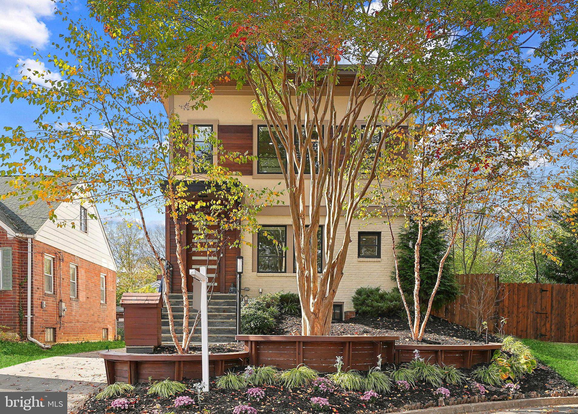 Meticulously renovated, this exquisite 4-bedroom, 5.5-bath home features a bonus basement apartment and is located just four blocks from the Ballston Metro!

Nestled at the end of a cul-de-sac, this North Arlington residence offers the best of both worlds: a serene setting right in the heart of city living. The home features a one-car garage, ample zoned street parking, and a long driveway that can accommodate up to four cars. Beautifully designed, this home boasts Andersen casement windows, top-down bottom-up shades, and was fully renovated in 2019, exuding quality and sophistication throughout.

Enter through the striking 8-foot mahogany front door framed by a partial Ipe facade, and be welcomed by light-filled, open-concept interiors. The wide plank, 3/4" solid hardwood oak floors set an elegant tone, while the gourmet kitchen features Café appliances and quartz countertops—perfect for culinary enthusiasts.

Each of the four spacious bedrooms includes a private ensuite bath, adding an extra layer of comfort and privacy. The walkout basement apartment, with its own private entrance, offers flexibility as a guest suite, private retreat, or potential rental unit. Thoughtfully designed for convenience, the home has dual laundry units on the second and basement floors, with HVAC and water heaters optimized for efficiency.

Outdoors, a covered pergola invites easy entertaining, providing a seamless transition between indoor and outdoor spaces. Located just a short stroll from Ballston Metro and Ballston Quarter, you’ll enjoy quick access to dining, shopping, trails, and top-rated schools.

This residence is ideal for those seeking a refined, contemporary style paired with the vibrancy of Arlington living.