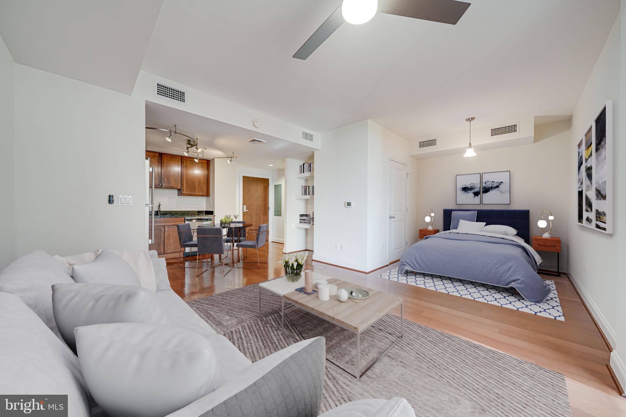 Set in the heart of Clarendon in one of Arlington’s most dynamic and walkable neighborhoods, this recently updated residence at 1020 N Highland Street, Unit 620, offers the ideal combination of location, convenience, and modern comfort. Located in The Phoenix, a highly regarded full-service condominium building, the home provides effortless access to urban living while maintaining a sense of tranquility thanks to its position overlooking the building’s serene courtyard. Just two blocks from the Clarendon Metro with nearby access to I-66, Route 50, and the George Washington Parkway, commuting to Washington, D.C. or anywhere in the region is a breeze. Steps from your front door, you’ll discover an array of beloved restaurants, cozy cafes, local shops, and essential conveniences like Whole Foods, Trader Joe’s, CVS, and neighborhood gyms—all creating a lively, pedestrian-friendly atmosphere that’s second to none.

Inside the unit, you’re welcomed by freshly painted walls and gleaming wood flooring that runs throughout the open-concept layout. The kitchen has been tastefully updated with stainless steel appliances including a full-sized dishwasher, built-in microwave, electric range, and refrigerator. Dark oak cabinetry offers generous storage while the granite countertops provide both function and elegance. The kitchen opens seamlessly into a spacious living area and a cozy bedroom nook, which includes a walk-in closet maximizing space without compromising comfort. The full bathroom is thoughtfully designed with a long granite-topped vanity and plenty of storage along with a versatile tub-shower combination. Just outside the bathroom, the in-unit washer and dryer offer a level of convenience that’s always appreciated in city living.

A private balcony overlooks the internal courtyard offering a peaceful outdoor escape while a reserved garage parking space conveys with the unit—an invaluable asset in this high-demand neighborhood. Residents of The Phoenix enjoy an exceptional suite of amenities including a rooftop pool and deck with panoramic views, a fully equipped fitness center, a media room, conference room, library, and a party room complete with a full kitchen and billiards area. The building’s lobby and common areas are immaculately maintained with secure access and responsive on-site management contributing to a sense of ease and comfort.

Whether you’re a first-time buyer, a city commuter, or someone simply seeking a vibrant lifestyle with everything at your fingertips, this Clarendon gem offers the perfect balance of low-maintenance living and elevated urban accessibility.