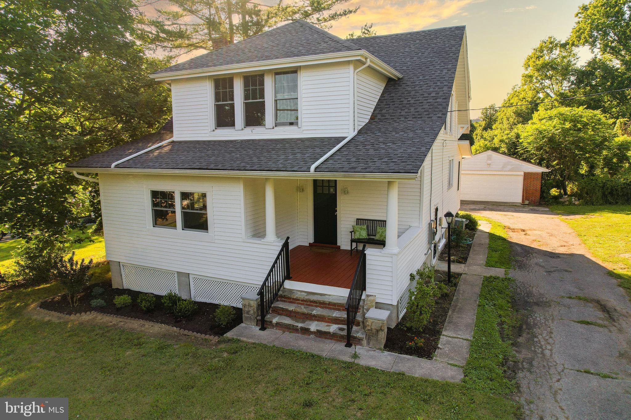 A rare find in Catonsville, this charming home on 2 acres backing to Banneker parkland is truly a dream location.  The house has been almost completely renovated in 2026 with a completely new kitchen (new cabinets, new counters, new appliances, new flooring).  The main level has one bedroom, one full bath (also completely renovated this year), a separate dining room, a bonus room (office/play area whatever you need it for) and a large living room with fireplace.  Going up the stairs you will find 3 large bedrooms and a completely new full bath with double counters and large tub/shower combination.  There is a large landing space that might make a great reading nook, or homework area etc.  On the fully finished lower level, there is another bedroom, family room space, another bonus space that has so many possibilites (kitchenette, office, studio, workout space-- the sky's the limit on what you can do with this space.  Outside, there is a cellar space that offers great storage and an outside door for access.  It is full height (no need to stoop to enter) In addition there is an oversized 2 car garage that will fit all of your storage needs for lawn equipment and maybe a workshop too. Even the roof has been updated, it's new as of 2020.   Imagine all of this living space and then imagine that it is on a 2 acre lot that backs to the park.  Peaceful and beautiful and private.  You can't get much better than this one.  We are just finishing up a few punch list items so keep an eye out for this one to be active soon. Professional photos are on the way.  What a great place to call HOME!