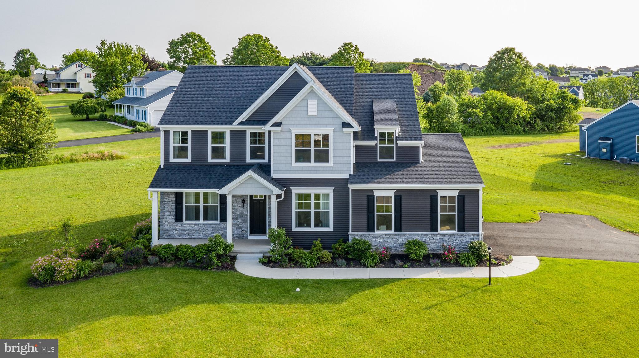 HOUSE IS TO BE BUILT. This custom-built Rotelle home, the Randolph, stands out for its exceptional quality and affordability, offering all the inviting features that transform a house into a home including impressive curb appeal! The open foyer warmly welcomes you, leading to both the study and dining room on opposite sides. This residence boasts a spacious gourmet kitchen, complete with a center island and breakfast nook, seamlessly flowing into a cozy family room with optional gas fireplace. Upstairs you will find 3 bedrooms. The inviting owner’s suite features a large private bathroom and a generous walk-in closet. Additionally, an upstairs laundry room provides a convenient luxury for a busy household. For 35 years, family-owned and operated Rotell(e) Development Company has been Pennsylvania's premier home builder and environmentally responsible land developer. Come to our studio to take a look at all of the various house plans we have available. Our plans range from ranches to cape cods to two-story homes! We also offer a variety of options to make your home the dream you imagine! Call today and speak to one of our Home Experts at Studio (e)! *Please Note: pictures show options not included in the listed sales price or as a standard. Listing reflects price of the Randolph in the version of (e) series being advertised.
House square footage: 1,872. Water would most likely be supplied by well and public sewer is available in the street. Property is within Pottsgrove School District. Taxes listed are estimated, please verify for self. Use 1536 Brooke Rd for GPS purposes.