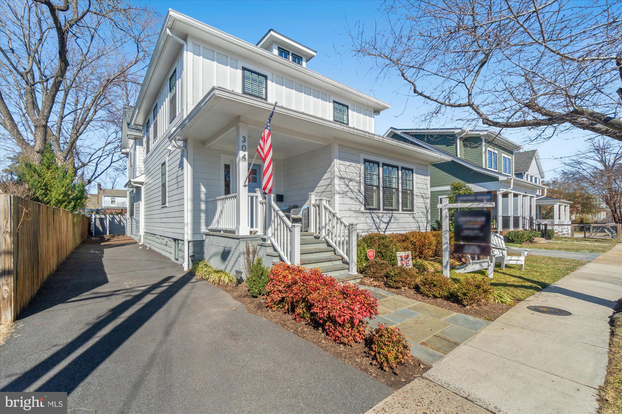 Welcome to 304 Clifford Avenue. A stunning 2021 renovation/build featuring 3600 square feet over three levels. this home will wow at every turn. From the front porch, enter into the foyer - to the right you will find a formal living room and a separate, light-filled office just off this space. A formal dining room is located off the living room - great for hosting holiday dinners! Head to the gorgeous kitchen with a walk-in pantry, large island, beautiful countertops and classic white cabinetry. The open kitchen overlooks a spacious family room and eat-in dining area. A half bath rounds out the main level.  Upstairs you will find four bedrooms and three full baths plus laundry. The primary suite features a multiple closets and has beautiful spa-like bath with neutral marble throughout. The lower level boasts a recreation room, a guest room and full bath plus utilities/storage. The deck and large yard are perfect for entertaining! Park in the driveway and walk to all the shops and restaurants of Del Ray. Easy commute with walk to Metro or drive - the GW Parkway and I-395 are just minutes away. Welcome Home!