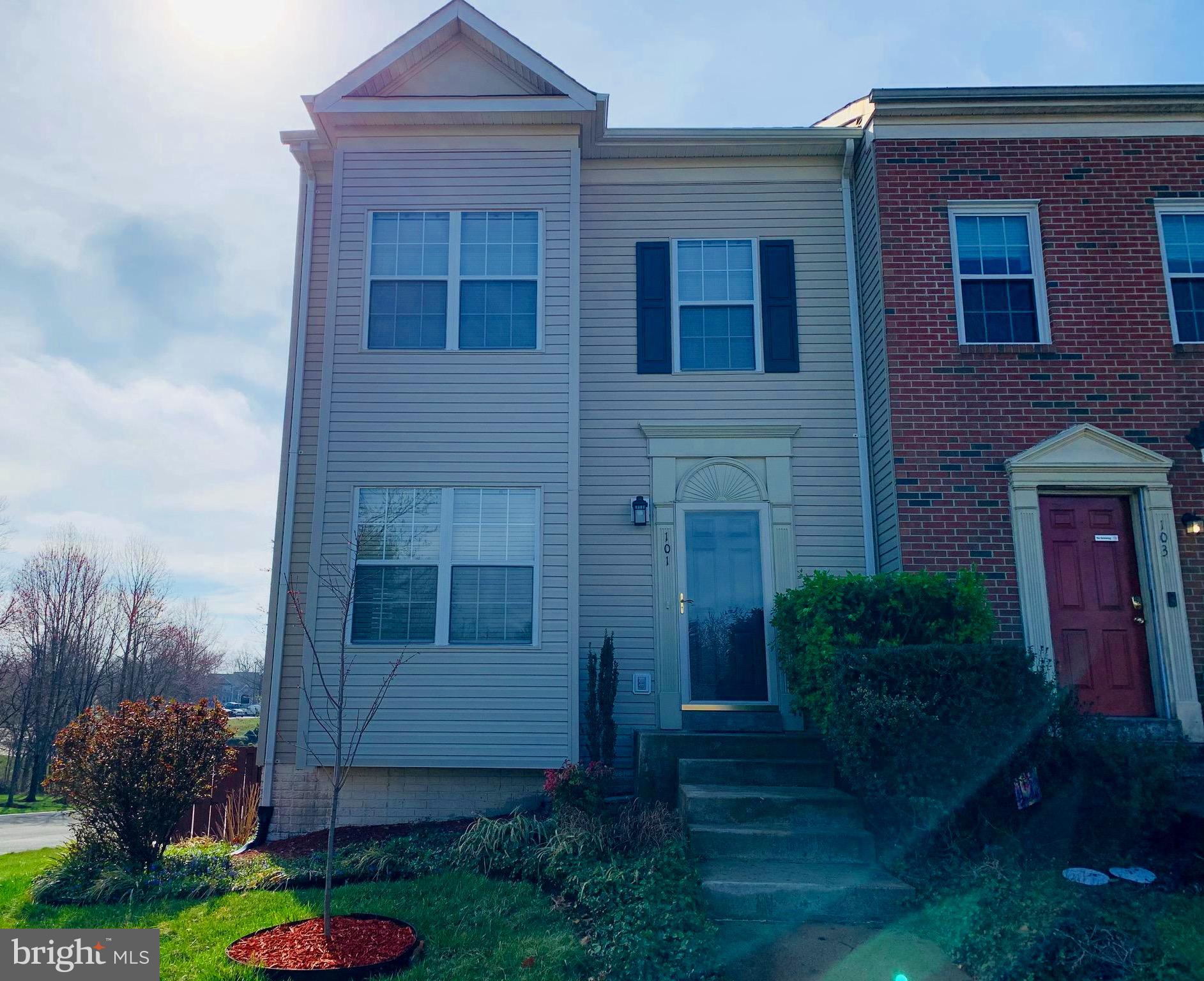 Quiet and spacious 3 level end-unit townhouse with loft in master bedroom.  Large open living/dining room.  Large kitchen with counter eating space, breakfast room, new refrigerator/dishwasher, opening onto rear deck.  Walkout basement with family room, 4th (NTC) bedroom, full bath, & laundry with newer washer/dryer.  Large master bedroom with cathedral ceiling & master bath.  Get cozy with fireplace in loft above master bedroom.  Lots of storage space.  Fully fenced back yard with deck & shed.  2 assigned parking spaces. Community pool, tennis court, playgrounds, & clubhouse. Trash & recycling pick-up included in rent.  Elementary school nearby.  Close to Quantico, commuter lot, shopping, restaurants, & I95.