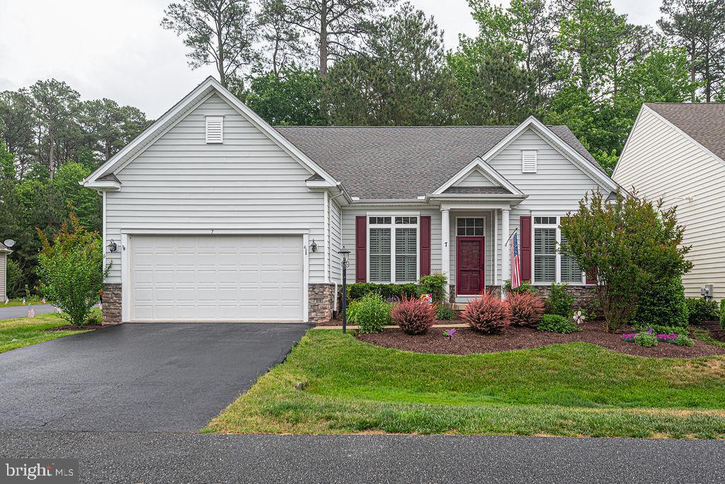 Welcome to 7 Long Point Ct. located in the 55+ community of The Parke in Ocean Pines. This spacious Sandpiper model offers 4 BR's & 3BA's with lots of upgrades including a new roof, HVAC system, Leaf Filter gutter guards, gas hot water heater, washer/dryer, Pella windows, skylights, Silestone countertops, LVP in the Kitchen and a new LG refrigerator. Enjoy added privacy and natural surroundings with an all season porch overlooking a private back yard. This well-maintained property is ready for its next owners.  Make this your next home in Ocean Pines!
