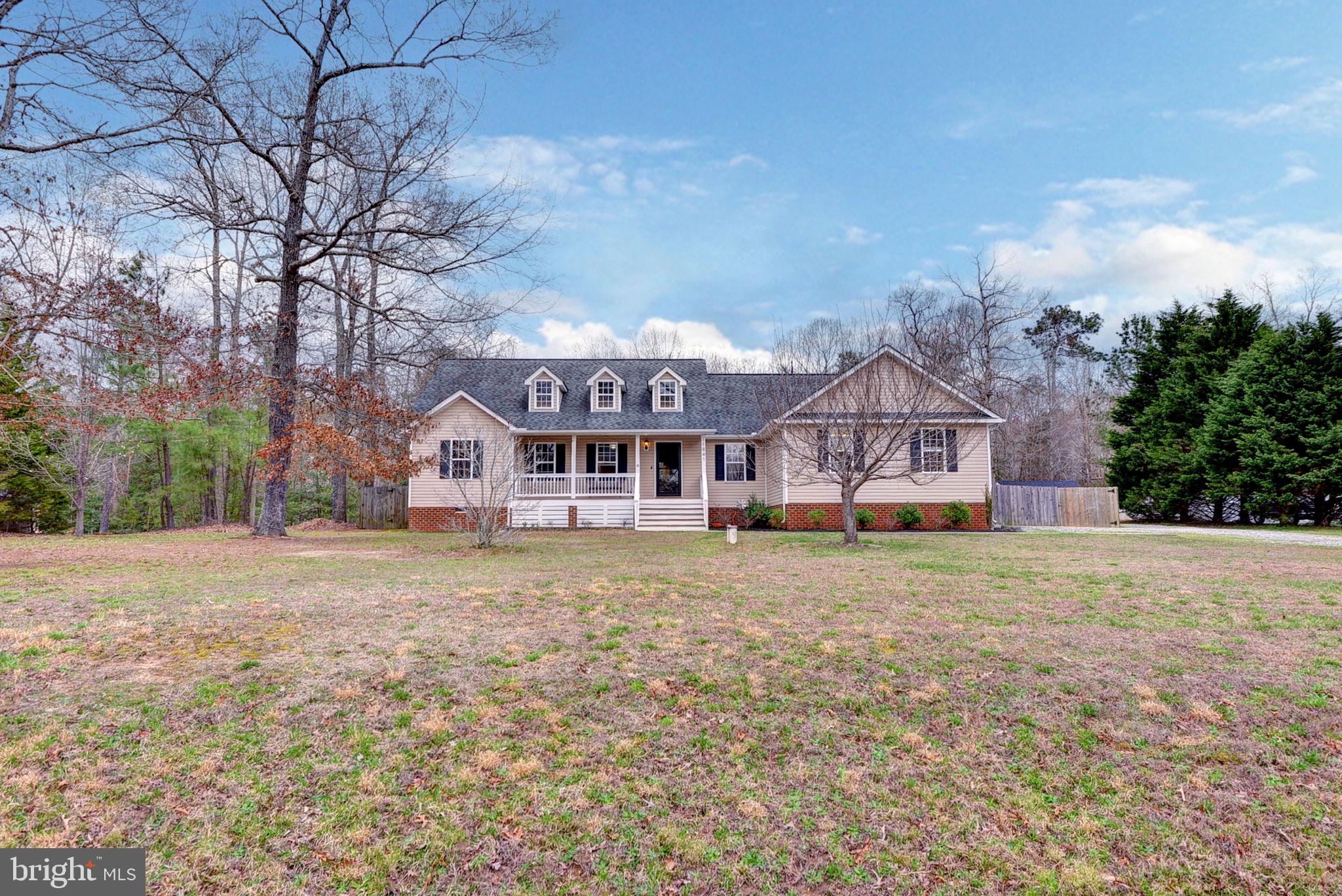 Phenomenal Rancher on over 1 acre less than 5 minutes from Pocahontas State Park! Gracious open floor plan with large living room that leads to dining room area with lovely wainscoting. The updated white kitchen features bar seating, granite countertops and newer stainless steel appliances! On the right side of the home enjoy the sizable primary suite with dual closets, dual vanities and a soaking tub and standing shower in the spa-like ensuite bath. A lovely office overlooks the front yard across the hall from the primary with a fantastic laundry room leading to the two car garage. On the left side of the home two additional well sized rooms share another full bath! Fantastic attic storage with new pull-down attic access in the garage! Out back enjoy the cozy covered porch that leads to a lovely patio and firepit. Plenty of room for any and all outdoor activities! The lot lines extend well beyond the fence! See this one first!