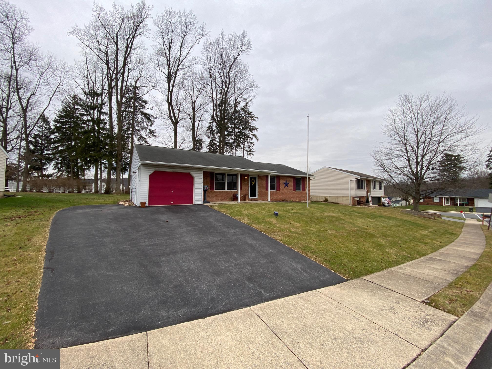 Welcome to easy living with this one story ranch in the sought after Old Homestead Community.  This home has been freshly painted and has new flooring throughout.  Outback you'll find a good size deck ready for barbequing, relaxing or entertaining in the quiet neighborhood.  There is also an outdoor storage shed for lawn equipment and extra storage.  Downstairs you'll find a dry, large,  oversized unfinished basement ready to be finished and double the sq footage of the home; or simply use for excess storage.  This home also offers a 1 car garage.  Located in Cocalico School District, close to all major highways, 897, 272, 222 and the PA Turnpike, this home make for an easy commute.  Homes in this sought after development don't come up for sale often and go quick.   Schedule your showing now!