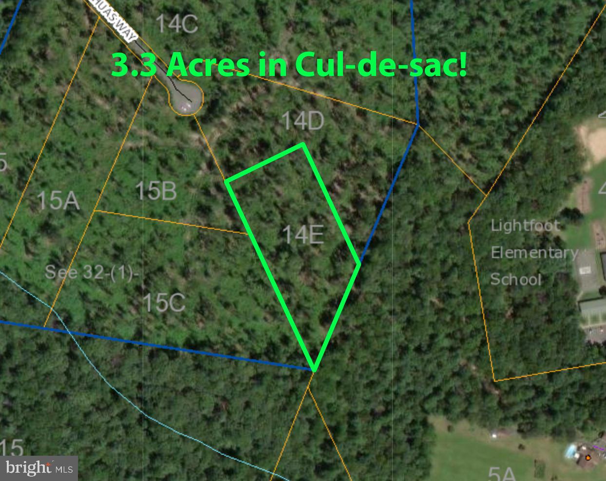 Spectacular 3.33 acres off a quiet Cul-de-sac!  Private location with no through streets offers maximum privacy!  Previous soil work shows a four bedroom perc with a gravity fed conventional system.  All located in a quiet neighborhood within close proximity to schools, the town of Orange, Lake Anna & Locust Grove!  Other lots available!  Bring your builder or let us price your plan!