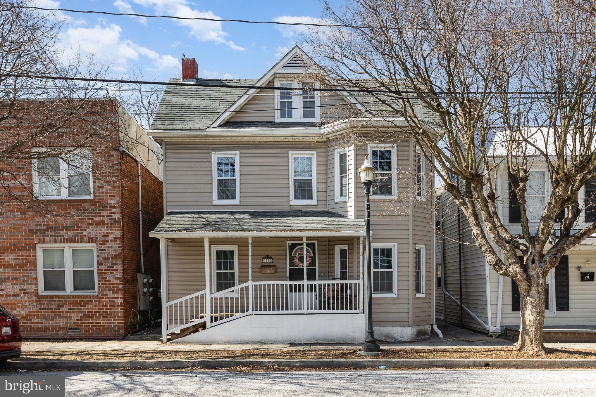 Single Family Detached home at town house pricing in perfect downtown Westminster location! A short walk will bring you to McDaniel College Campus or to some of Westminster's best Bars and Restaurants! The homes exterior includes a private parking pad around back large enough to park 2-4 cars comfortably, fully fenced back yard, storage shed, patio area, and nice covered front porch for relaxing! Main level amenities include original hardwood floors, large living room/ family room, extra room/possible fifth bedroom off family room, Spacious eat in Kitchen with gas cooking, original built in shelves and vinyl stone flooring. Off the kitchen there is a Mudroom/Pantry space with walkout to back yard, and full bathroom with second walkout to backyard. Upstairs amenities include 4 spacious bedrooms with carpet or new vinyl flooring and a full bath! Basement amenities include interior access and exterior walkout to backyard, large washer/ dryer and ample storage! Home also has newer windows throughout! Perfect starter home for a first time buyer or perfect investment property that could become a rental!