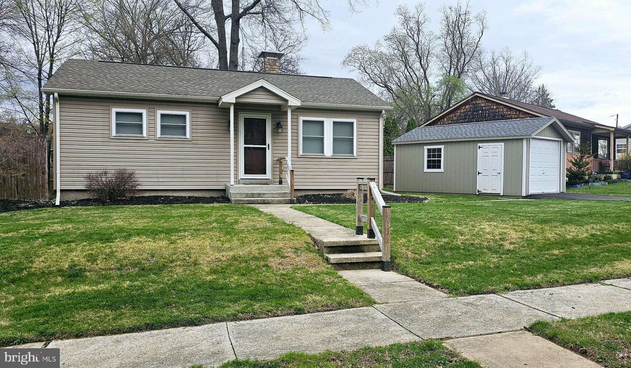 Welcome home to this well maintained charming rancher in Exeter School District.  Home comfortably offers one floor living w/2 bedrooms and a full bath.  Economical gas heater and central air were installed within the last 5 years.  Enter into the living room w/newer neutral carpet and ceiling fan. There are desirable hardwood floors under the carpet.  The adjoining kitchen is bright and cheery with newer appliances.  Laundry area is conveniently located off the kitchen w/new washer and dryer that stay.  Access to the crawl space is located on the floor near utilities.  The storm doors, downspouts and gutter guards are all newer and show pride of ownership.  Enjoy outdoor activities on the large 20x11 wood deck overlooking the spacious fence-in backyard.  The 8x10 ft shed provides extra storage for your tools, mower, etc.  The owner has kept the home in great condition and is providing the new owner a wonderful move-in ready opportunity.  Located in a quiet neighborhood close to shopping, restaurants and Rt 422 for an easy commute.  This is an estate sale. Home is being sold in "as is" condition.  No repairs will made.  Call today to see this lovely Home Sweet Home!