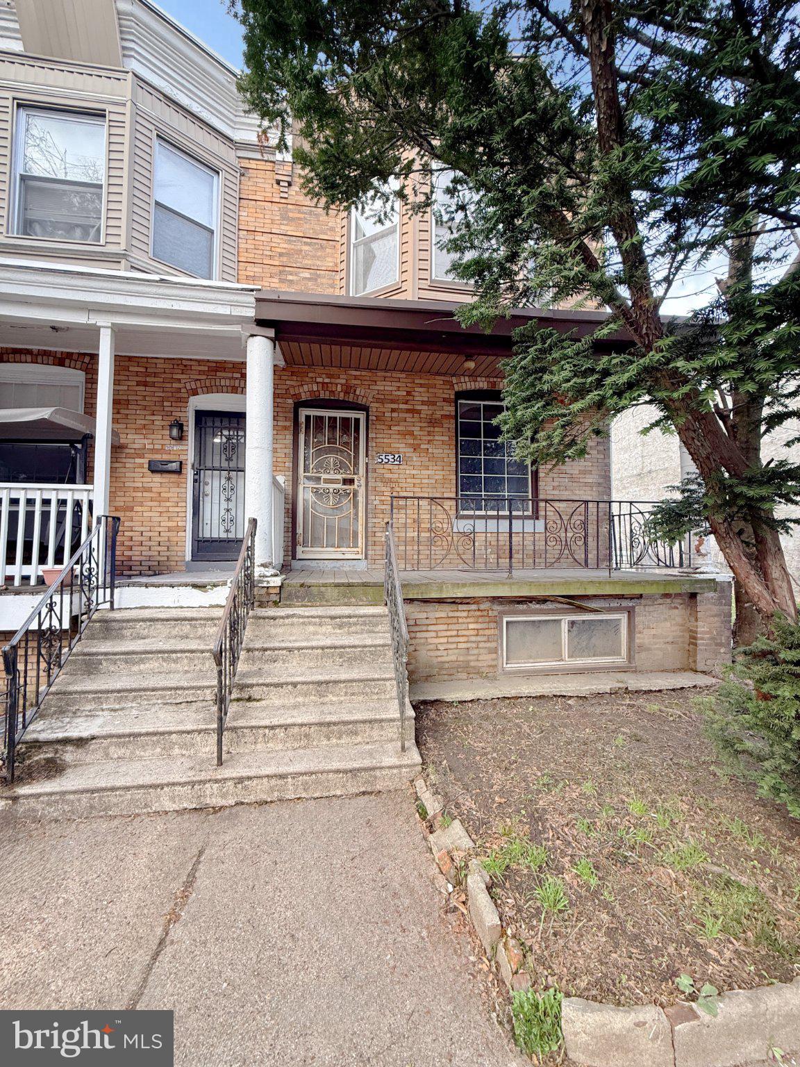Welcome to 5534 Chew Avenue, a vacant 3-bedroom, 1-bath twin home in Philadelphia offering approximately 1,306 square feet above grade plus an unfinished basement. The home features a traditional layout with living room, dining room, kitchen, and basement, and is located near neighborhood amenities, transportation, and major routes. Cash only. Property is being sold as-is. Enter at your own risk. Seller and agent make no representations regarding structural condition or integrity. Property requires substantial renovation and repair. Buyer is responsible for all due diligence and independent verification of all information. Proof of funds required with all offers.