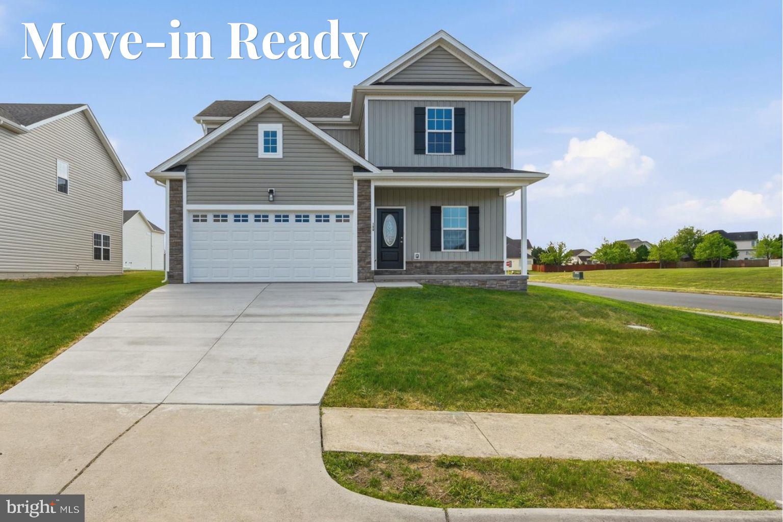 This move-in-ready home includes pre-selected upgrades and a new-construction warranty. Welcome to this beautifully crafted new home by a respected local builder, offering almost 2,300 square feet of thoughtfully designed living space in the desirable Sovereign Village community. The inviting, open-concept main level features a spacious kitchen with a large island, perfect for gathering and entertaining, that seamlessly connects to the dining and living areas. A private office provides the ideal space for working from home, while the first-floor primary suite offers comfort and convenience with a well-appointed ensuite and walk-in closet. Upstairs, you’ll find a versatile loft area that would make a great playroom, media space, or second living area, plus three additional bedrooms, each featuring its own walk-in closet. Every detail of this home reflects quality craftsmanship and modern style, with numerous upgrades and dual-zone HVAC for year-round comfort. Sovereign Village is a sought-after community with sidewalks, open green spaces, and an optional membership pool for summer fun. Conveniently located just off Route 7 and less than four miles from Old Town Winchester, this home offers the perfect blend of modern comfort, community living, and commuter convenience. Other homes available: 102 Brockham Ct, 619 Farmington Dr, 251 Rossmann Blvd, and 253 Rossmann Blvd.