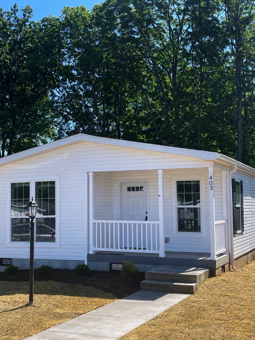 Brand-new, energy-efficient, 3-bedroom 2-bath home in the Village of Neshaminy Falls. The home pictured is similar to the home that has been ordered. The home will have vinyl skirting and not a block wall like the pictured home. All major kitchen appliances, Heating/Cooling system, Hot Water Heater and Heat Pump are included. There is a one-year manufacturer warranty plus 6-year limited warranty included. Expected delivery of home in August.