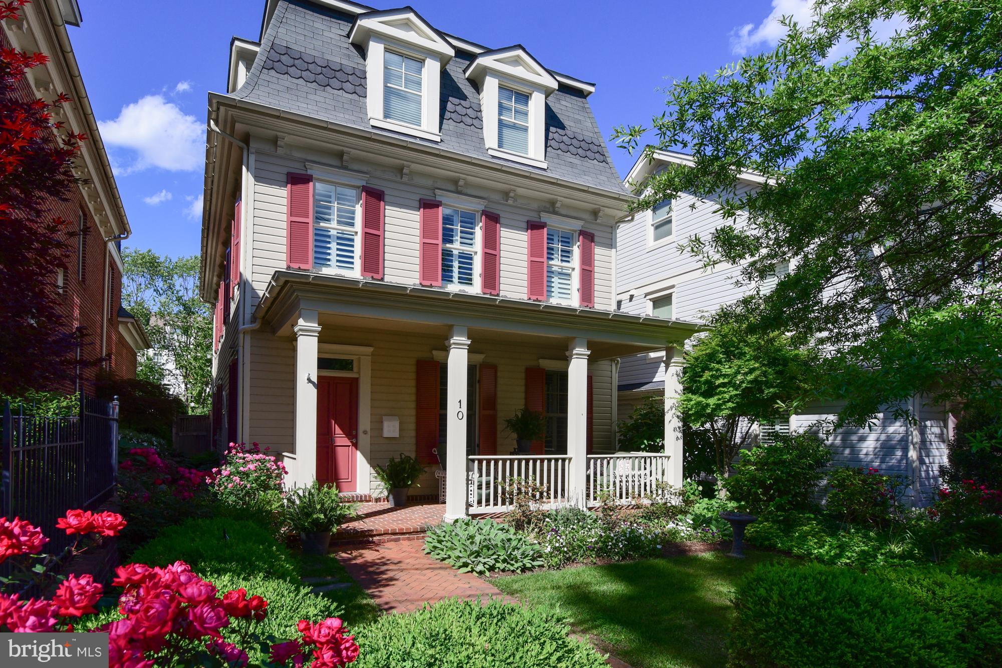 Brand NEW LOOK, NEW COLOR  in Acton's Landing charming single-family house, nr.Church Circle.Top quality! Upgraded trim, wood flrs, plantation shutters, speakers thru-out.CA closets.2 car custom garage w/full guest suite above. Total 4-5 bdrms,5.5baths.Pvt terrace,4 season gardens.From upper deck, see cityscape, Acton's own greenspace, Blue Angels. Spa Crk W/F park & water taxi pick up, one block.