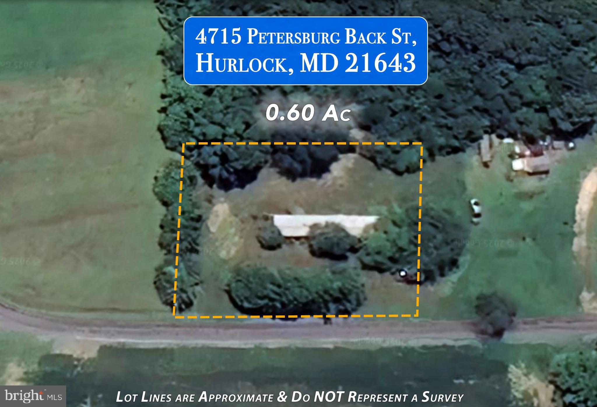 Nestled on 0.60 acres just outside the City of Hurlock, this charming country property offers a world of possibilities. Currently home to a 924 sq. ft. mobile home in need of removal, this land is the perfect blank slate for your dream home or weekend getaway.

Across the street, a brand-new construction home sets the tone for new development and a peaceful neighborhood. If they can do it, so can you!

According to the County and City of Hurlock it is outside the city limits and considered Dorchester County. They also said it has well and septic but you must call the Health Department to verify.

Located just 15 minutes from Katie's Cafe, Johnny’s Tavern, and Suicide Bridge Restaurant, you'll enjoy the best of country serenity with convenient access to local hotspots. Plus, you're only 20 minutes to Cambridge, 50 minutes from St. Michaels, 75 minutes from Ocean City or Dover, and 90 minutes to Annapolis making weekend escapes a breeze.

Fishing, boat, or water enthusiasts will love the nearby Chester River Country Club Lake, just 5 minutes away, offering a great spot to unwind.

Whether you're looking to build new or embrace country life, this property offers a perfect balance of peace and accessibility
