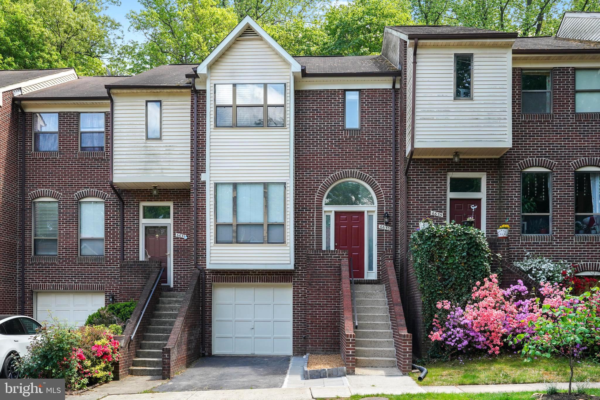 Well-maintained, bright, and airy TH in a nice, settled neighborhood.  The house backs onto trees.  High ceiling, large windows, eat-in kitchen, separate dining and living room on main level.  Full walkout Recreation room, laundry, and one-car garage on the basement. A large deck that backs to the trees will make you feel like you are in a resort.  New flooring throughout the house.  Plenty of guest parking front of the house.
Must see to appreciate.