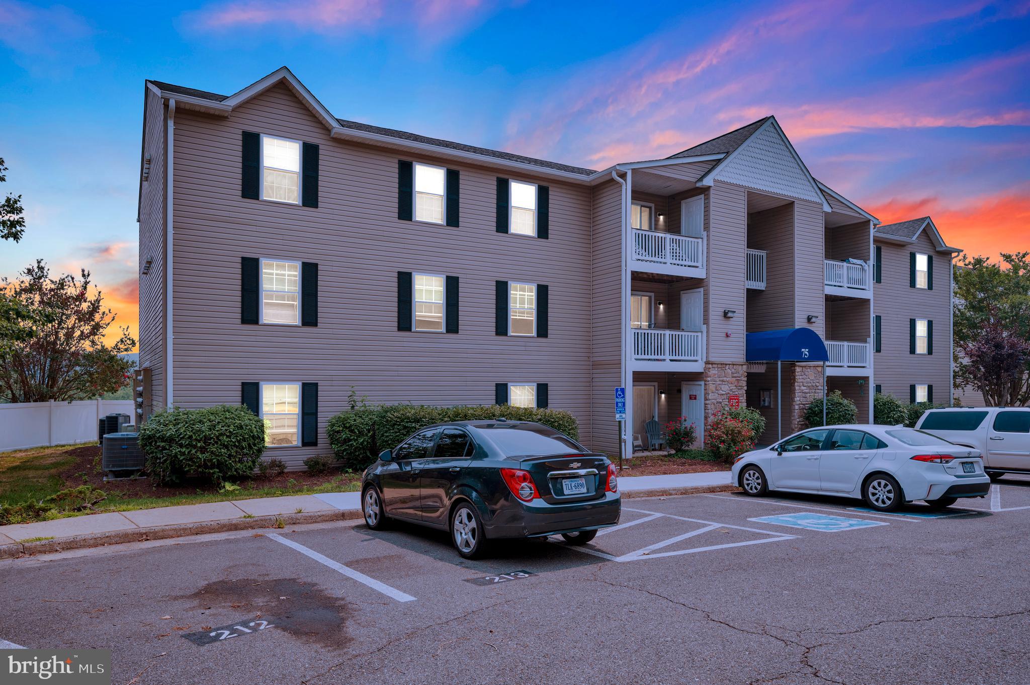 Located in the community of Carriage Pointe at Aquia, this delightful 3-bedroom, 2-bathroom garden-style unit offers a perfect blend of comfort and convenience. Built in 2006, this home showcases a traditional architectural style with modern touches, ensuring a warm and inviting atmosphere. The kitchen is equipped with essential appliances, including a dishwasher, electric oven/range, refrigerator, and an icemaker, making meal prep a breeze. Recessed lighting throughout enhances the ambiance, creating a cozy environment for relaxation. The primary suite features a private bath, providing a serene retreat at the end of the day. With laundry conveniently located inside the unit, daily chores are simplified, allowing you to spend more time enjoying your new home. Outside, the community amenities are truly exceptional. Take advantage of the outdoor swimming pool, fitness center, and community center, perfect for social gatherings or staying active. The well-maintained common areas and tot lots offer a welcoming space for all residents. With excellent property condition and a dedicated parking lot, this home is ready for you to move in and make it your own. Experience the comfort and community spirit of Carriage Pointe at Aquia—your new home awaits!